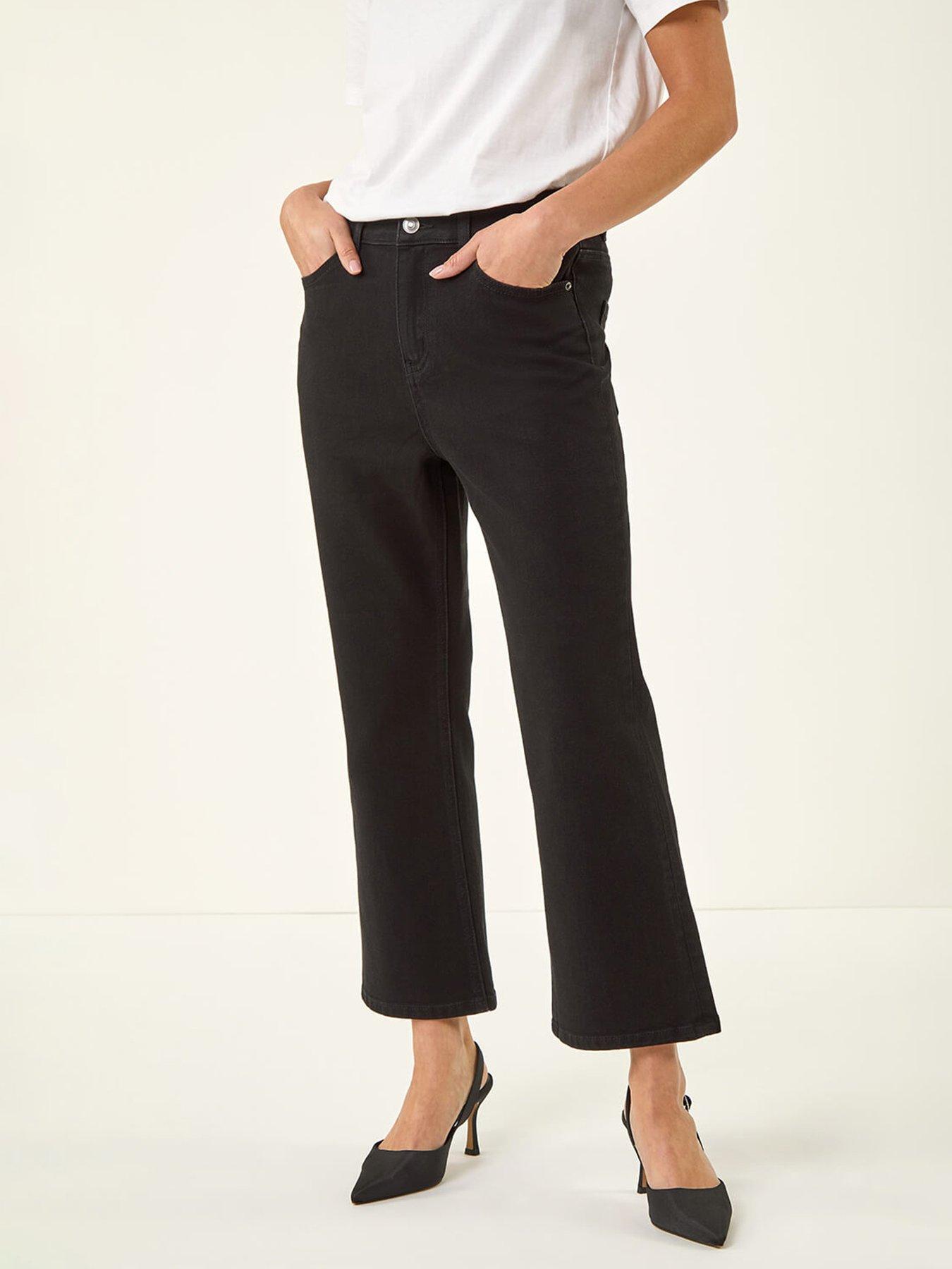 Image 1 of 5 of Roman Petite Boocut Cropped Jeans