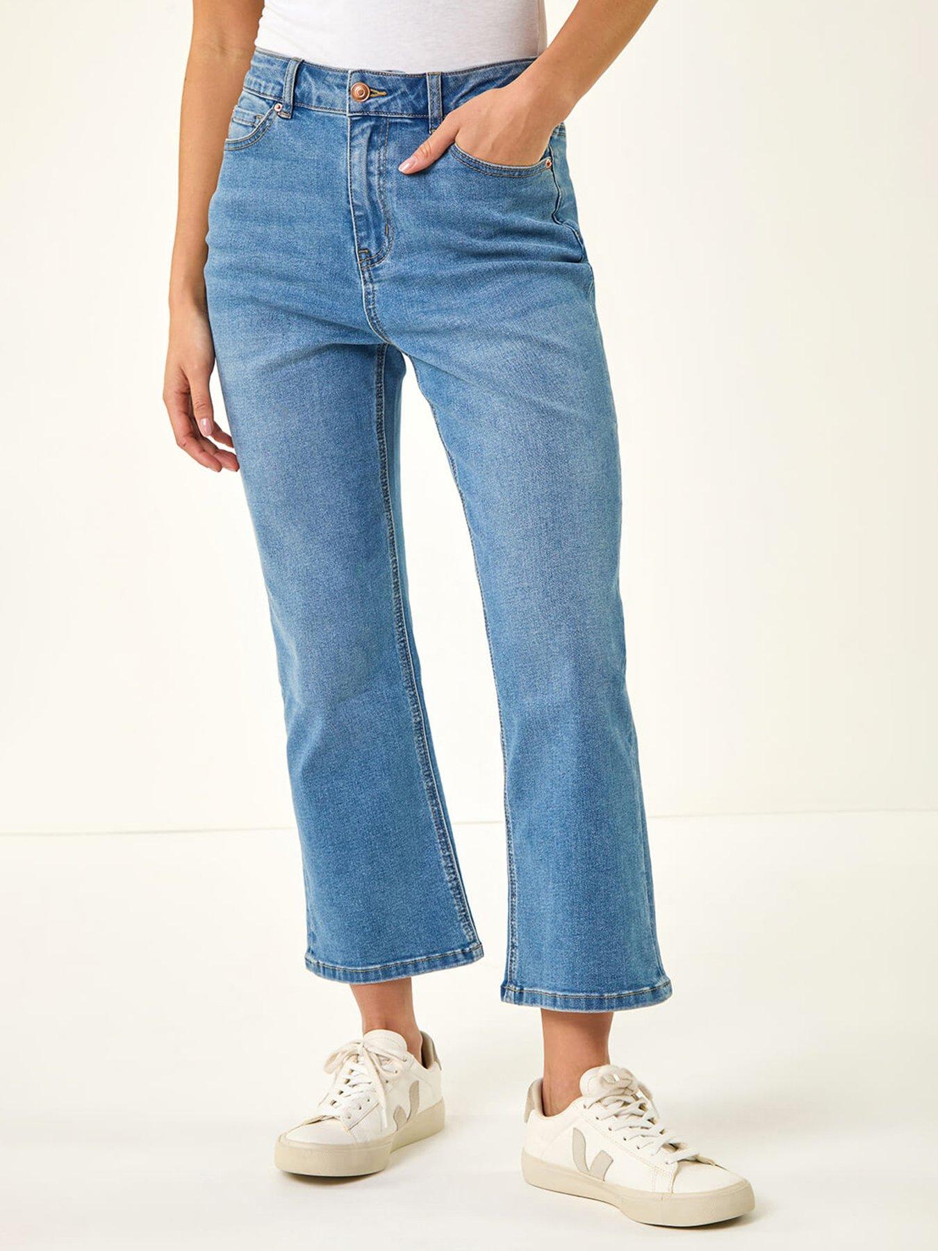  image of roman-petite-boocut-cropped-jeans