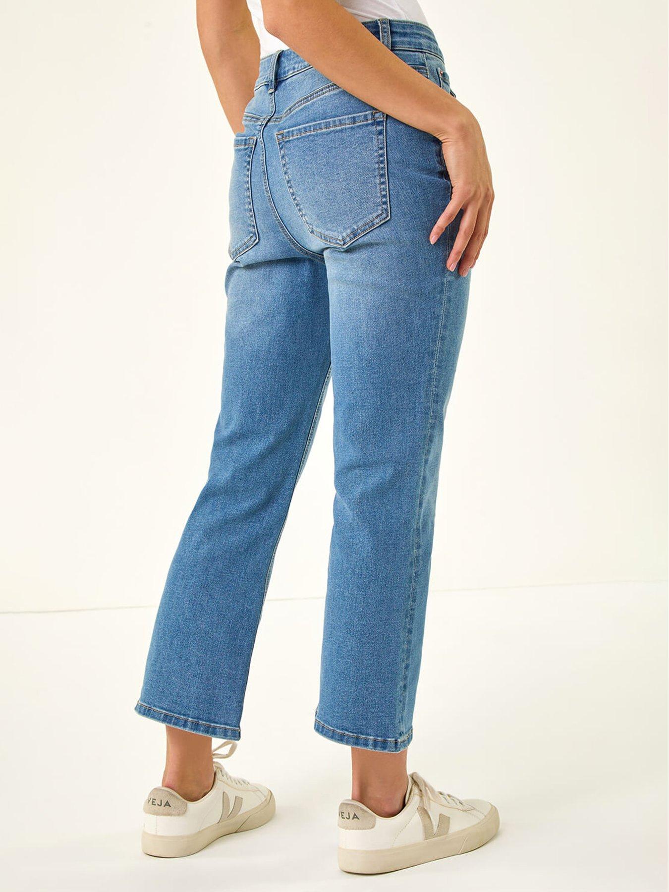  image of roman-petite-boocut-cropped-jeans