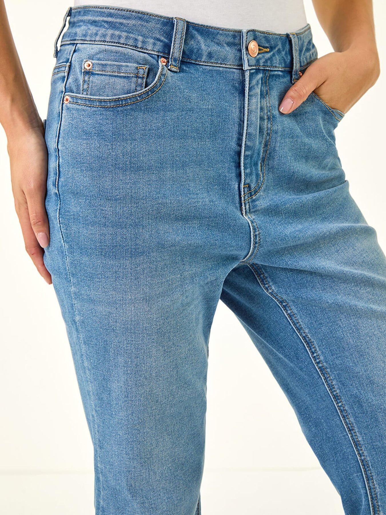  image of roman-petite-boocut-cropped-jeans
