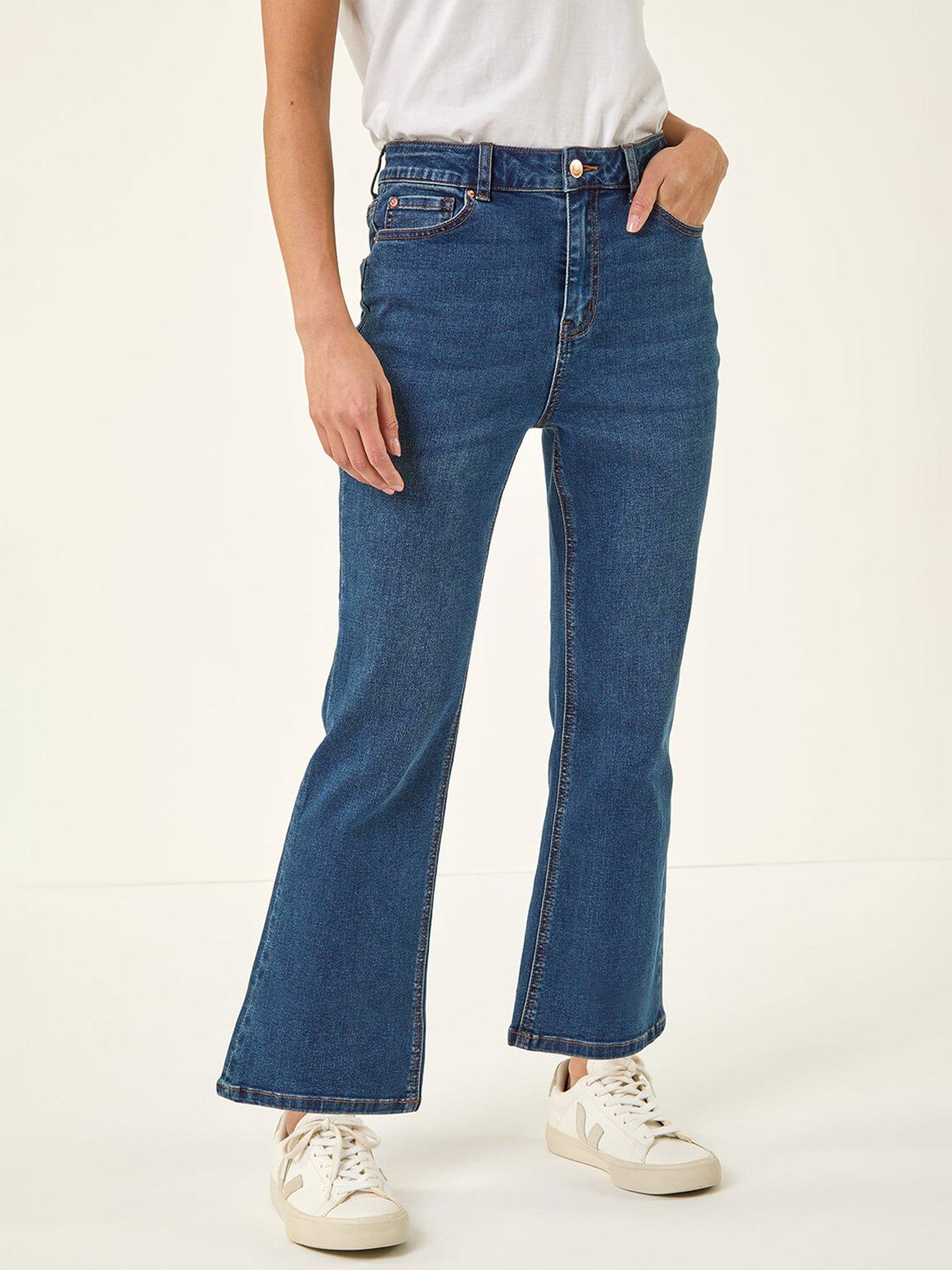  image of roman-petite-boocut-cropped-jeans