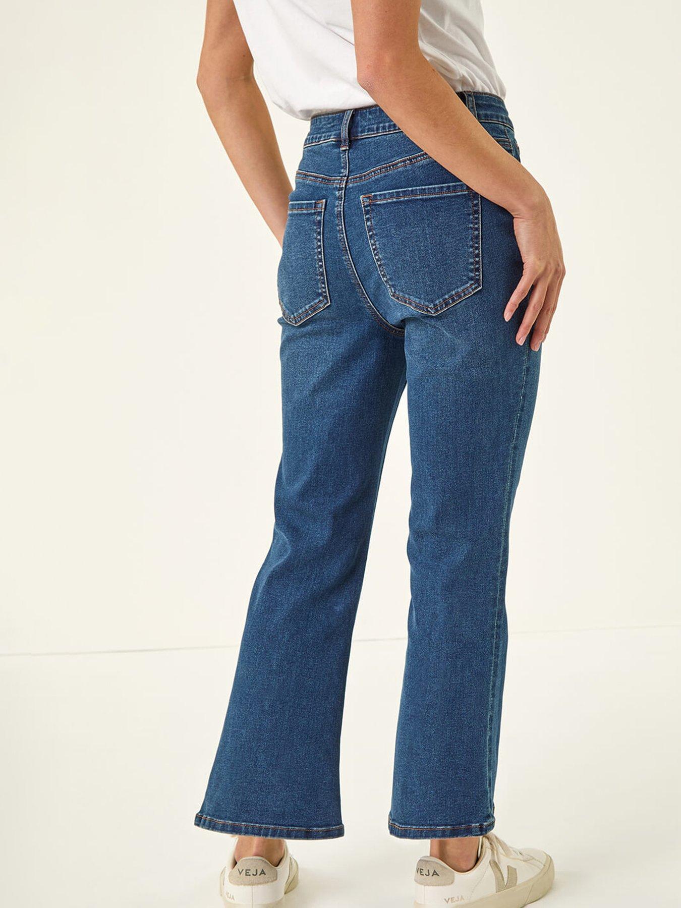  image of roman-petite-boocut-cropped-jeans