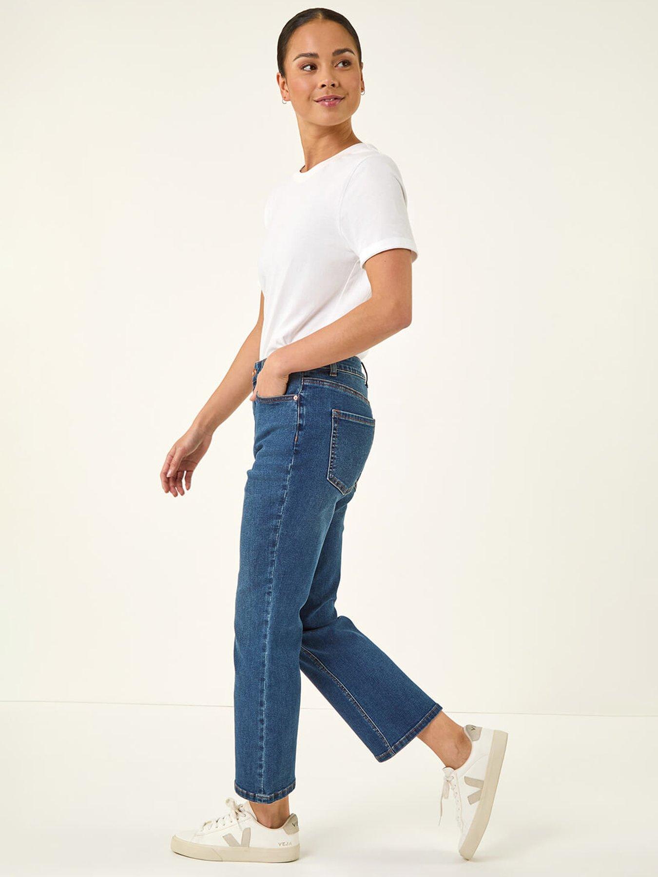  image of roman-petite-boocut-cropped-jeans