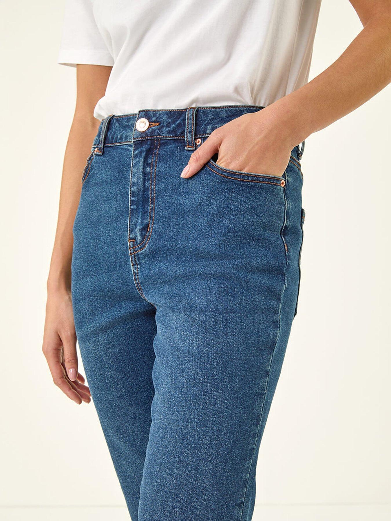  image of roman-petite-boocut-cropped-jeans