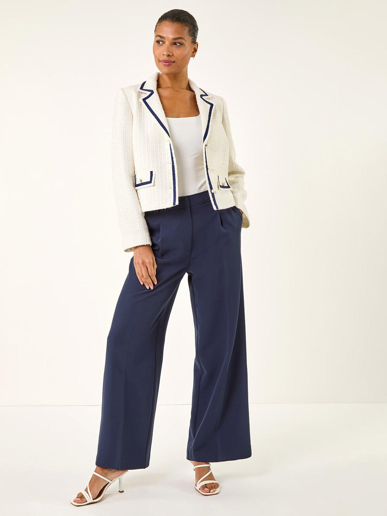 Image 3 of 5 of Roman Pleat Front Wide Leg Trouser