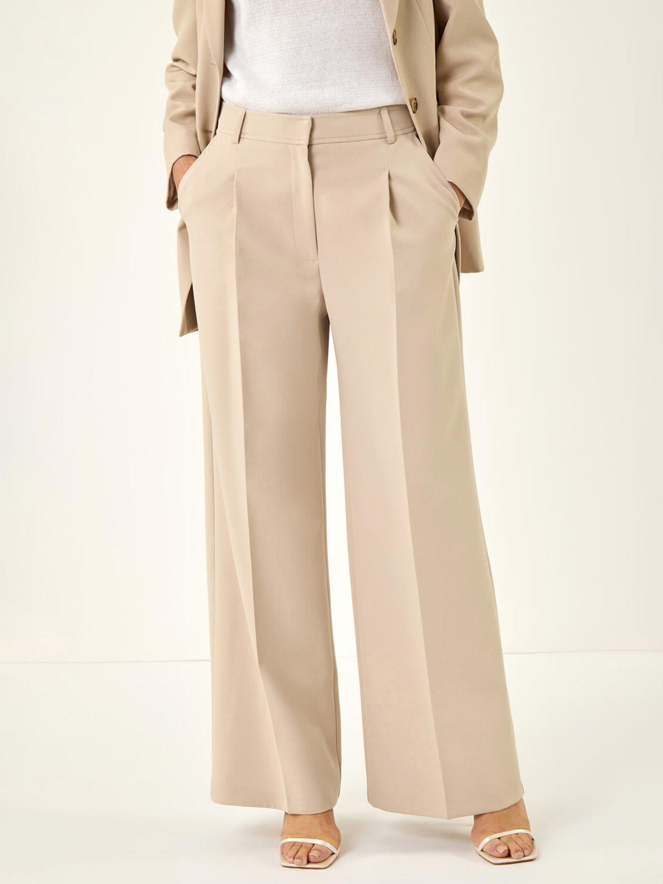  image of roman-pleat-front-wide-leg-trouser