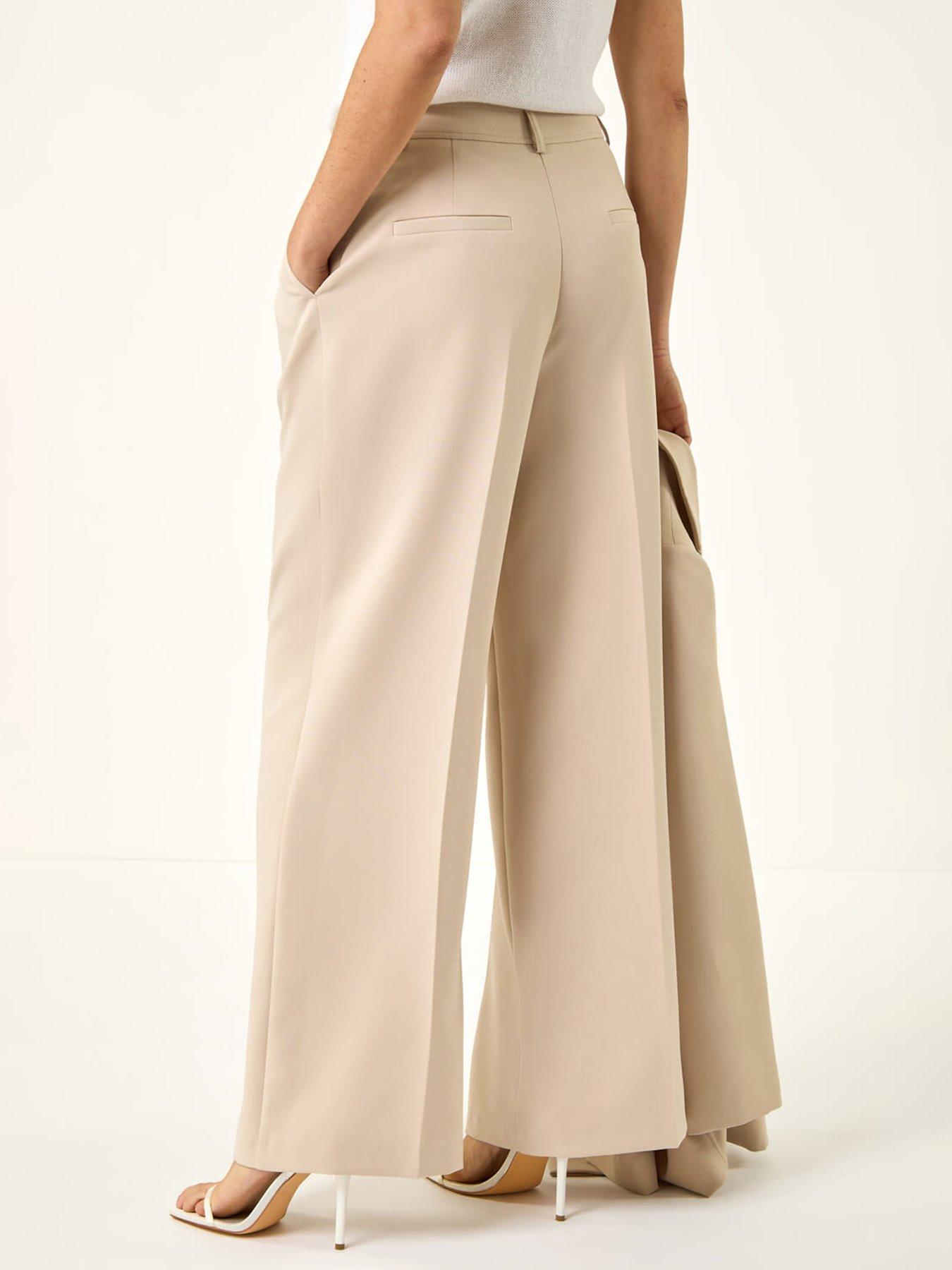  image of roman-pleat-front-wide-leg-trouser