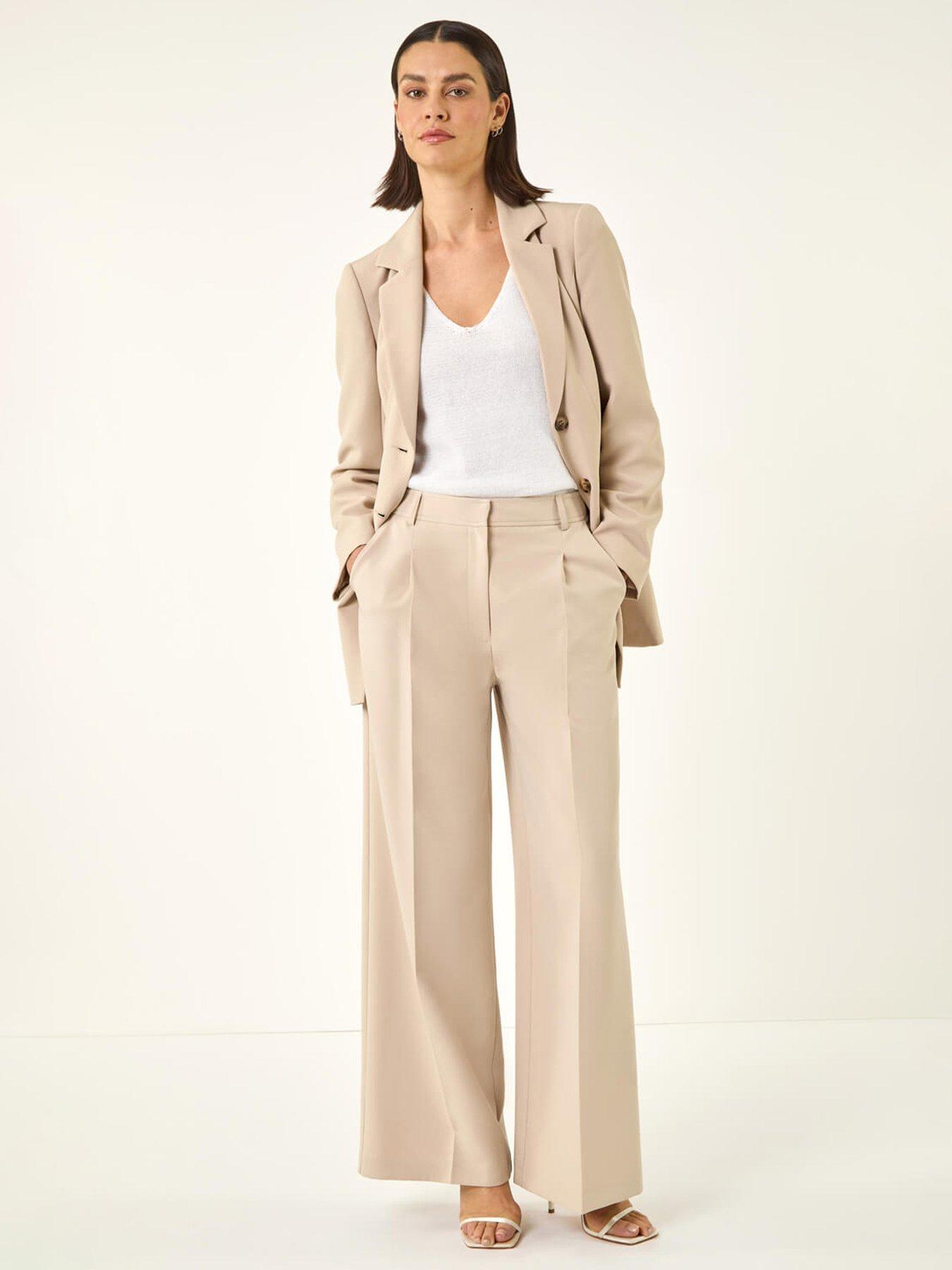  image of roman-pleat-front-wide-leg-trouser