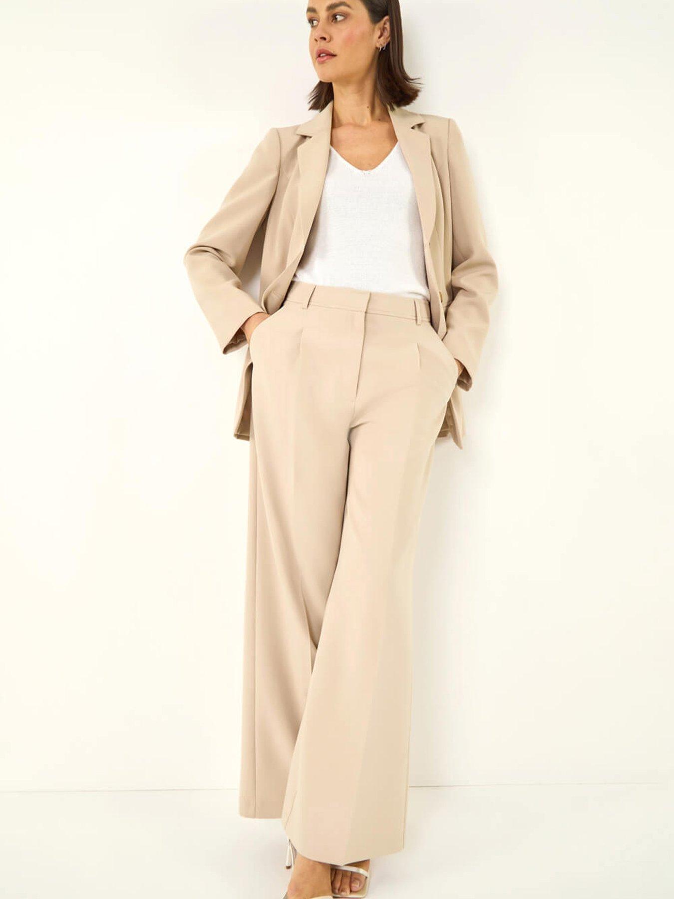  image of roman-pleat-front-wide-leg-trouser