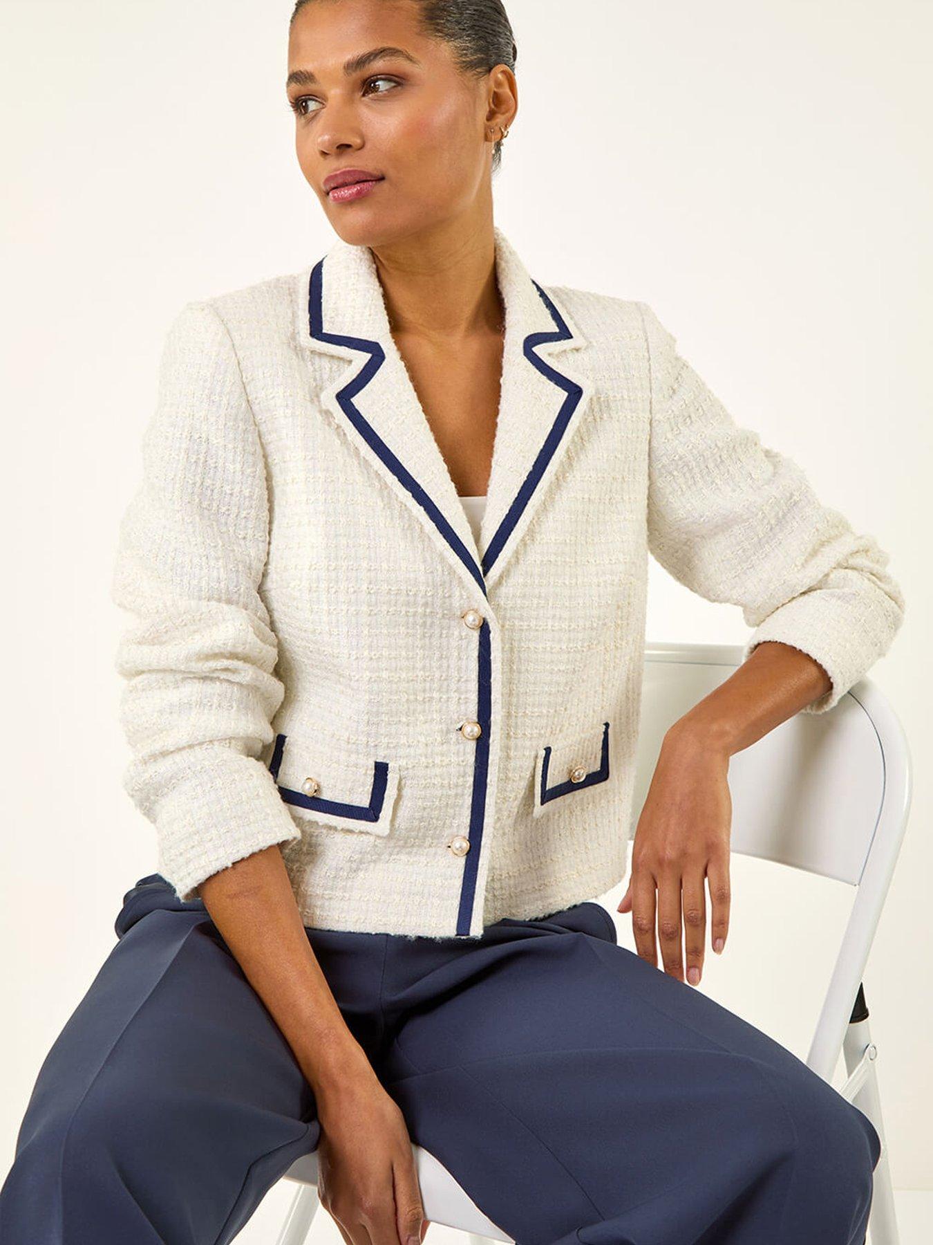 Image 4 of 5 of Roman Boucle Contrast Tape Jacket