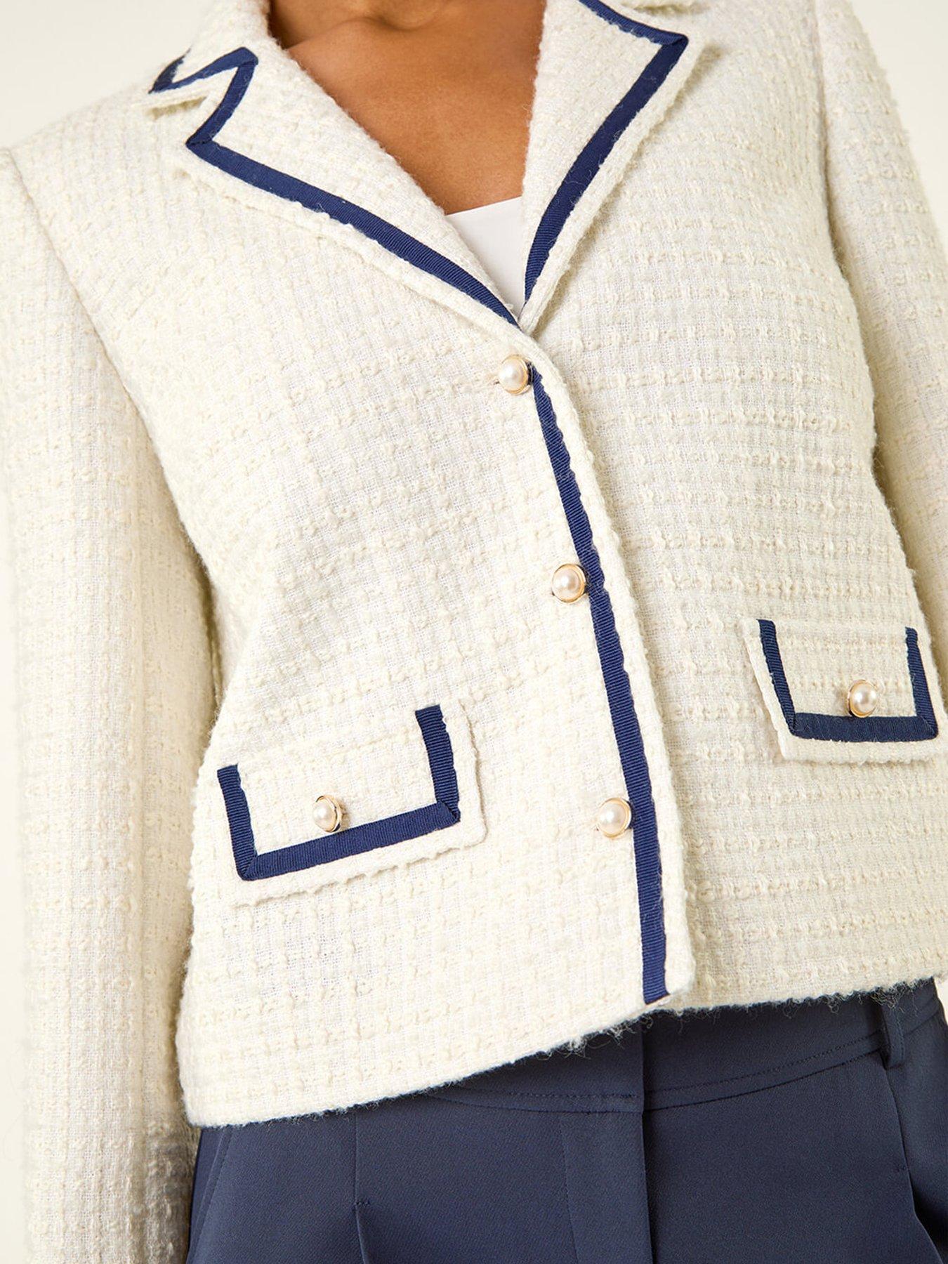 Image 5 of 5 of Roman Boucle Contrast Tape Jacket
