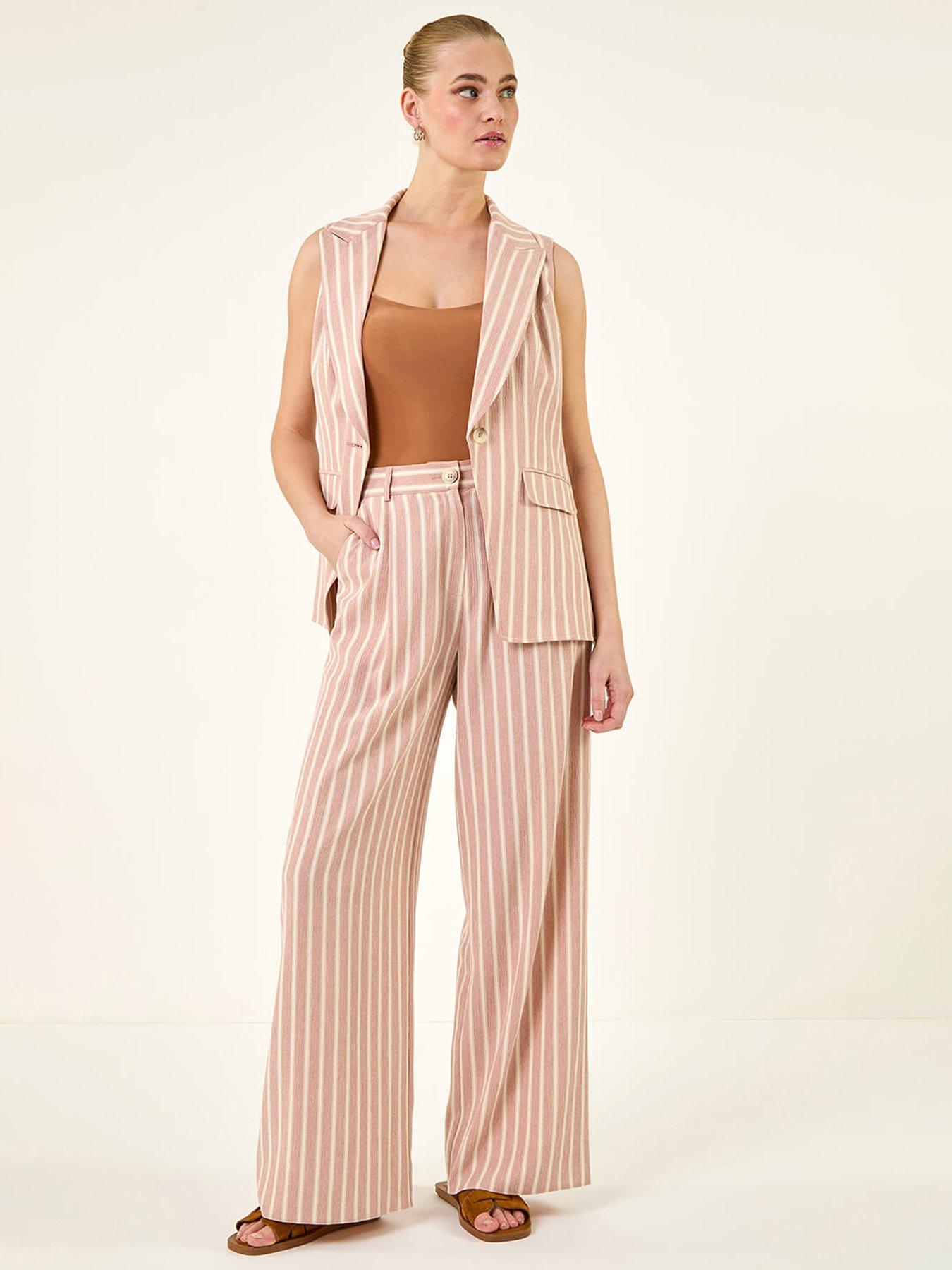 Image 3 of 5 of Roman Stripe Full Length Trouser