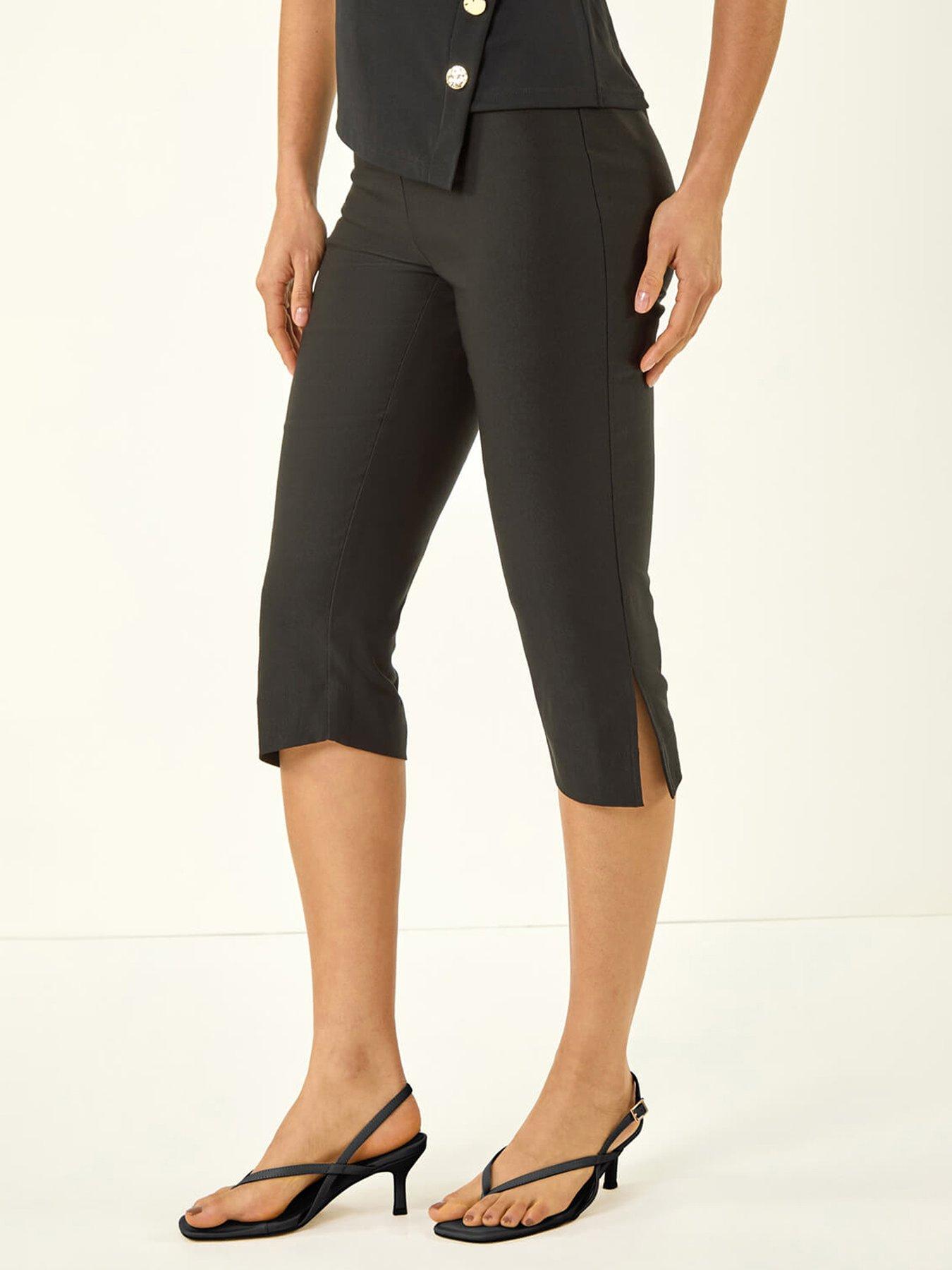  image of roman-dusk-split-hem-bengaline-capri-trouser
