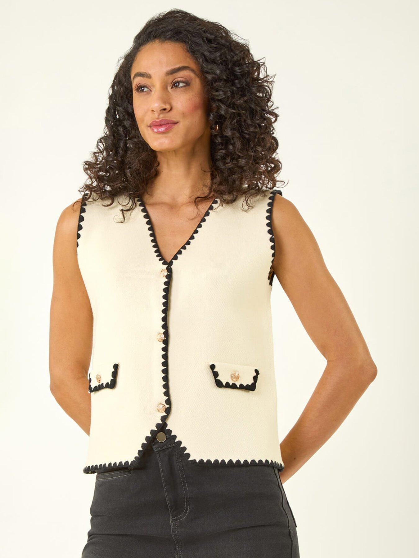 Image 1 of 5 of Roman Dusk Contrast Knit Waistcoat