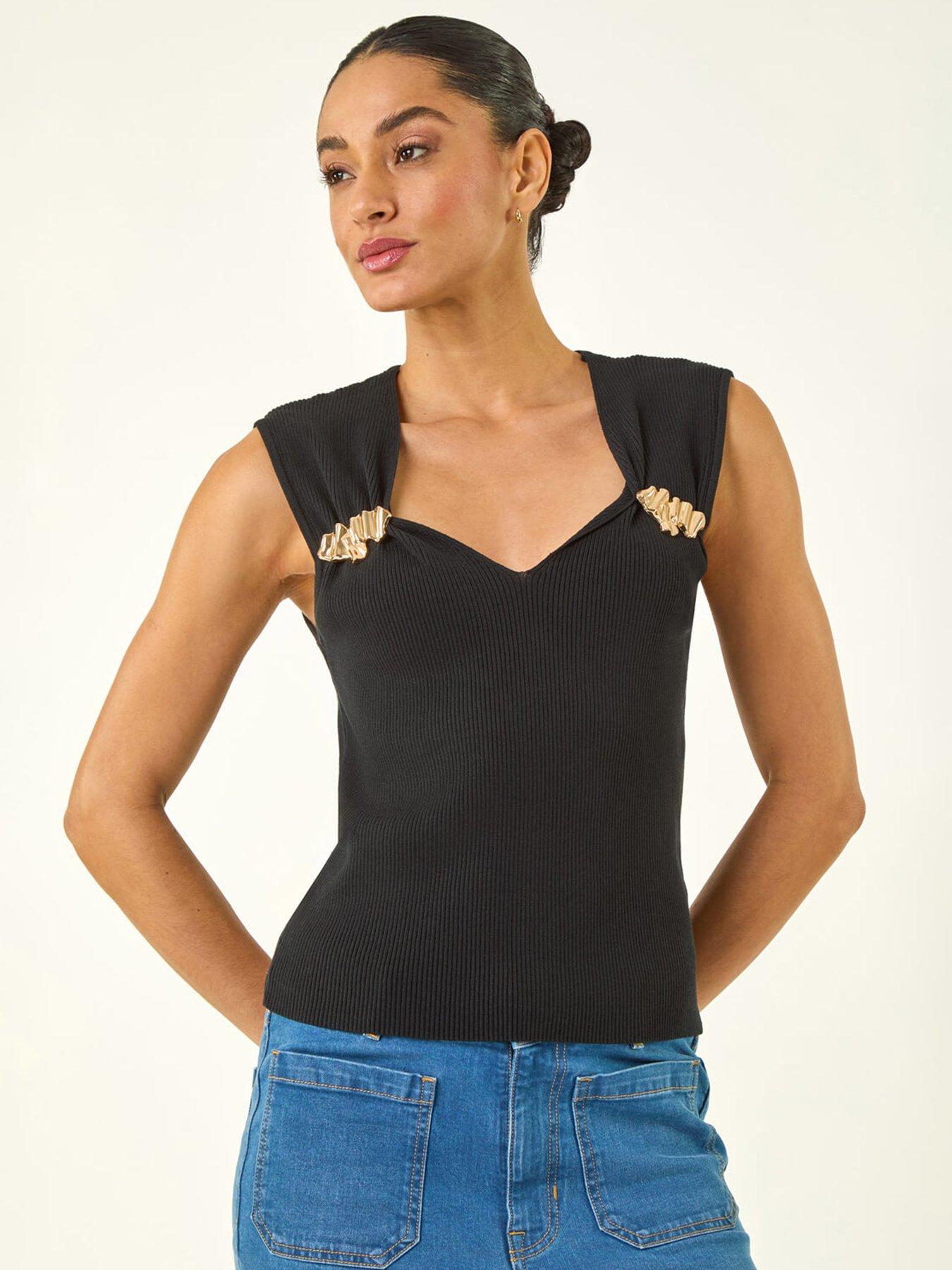  image of roman-dusk-hardware-trim-knit-top