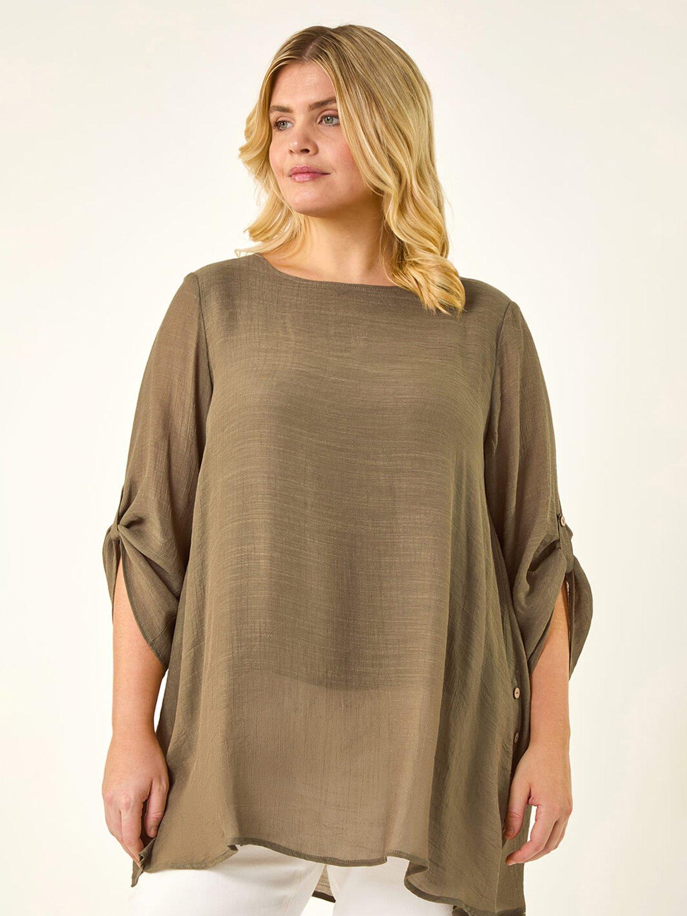 front image of roman-curve-buttoned-side-asymmetric-top