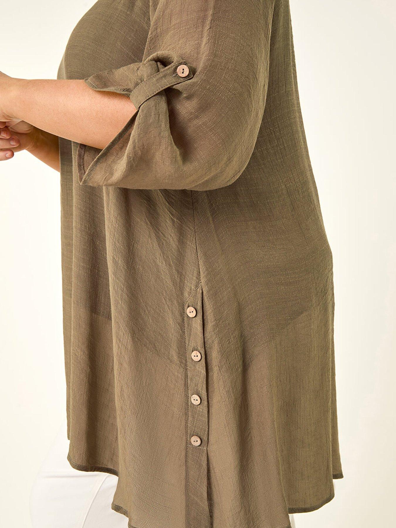  image of roman-curve-buttoned-side-asymmetric-top
