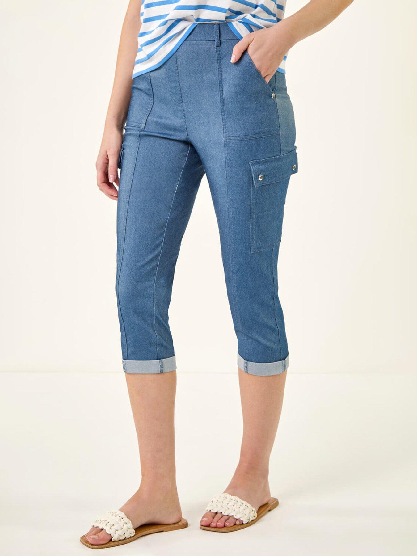 Image 1 of 5 of Roman Cropped Cargo Bengaline Trouser
