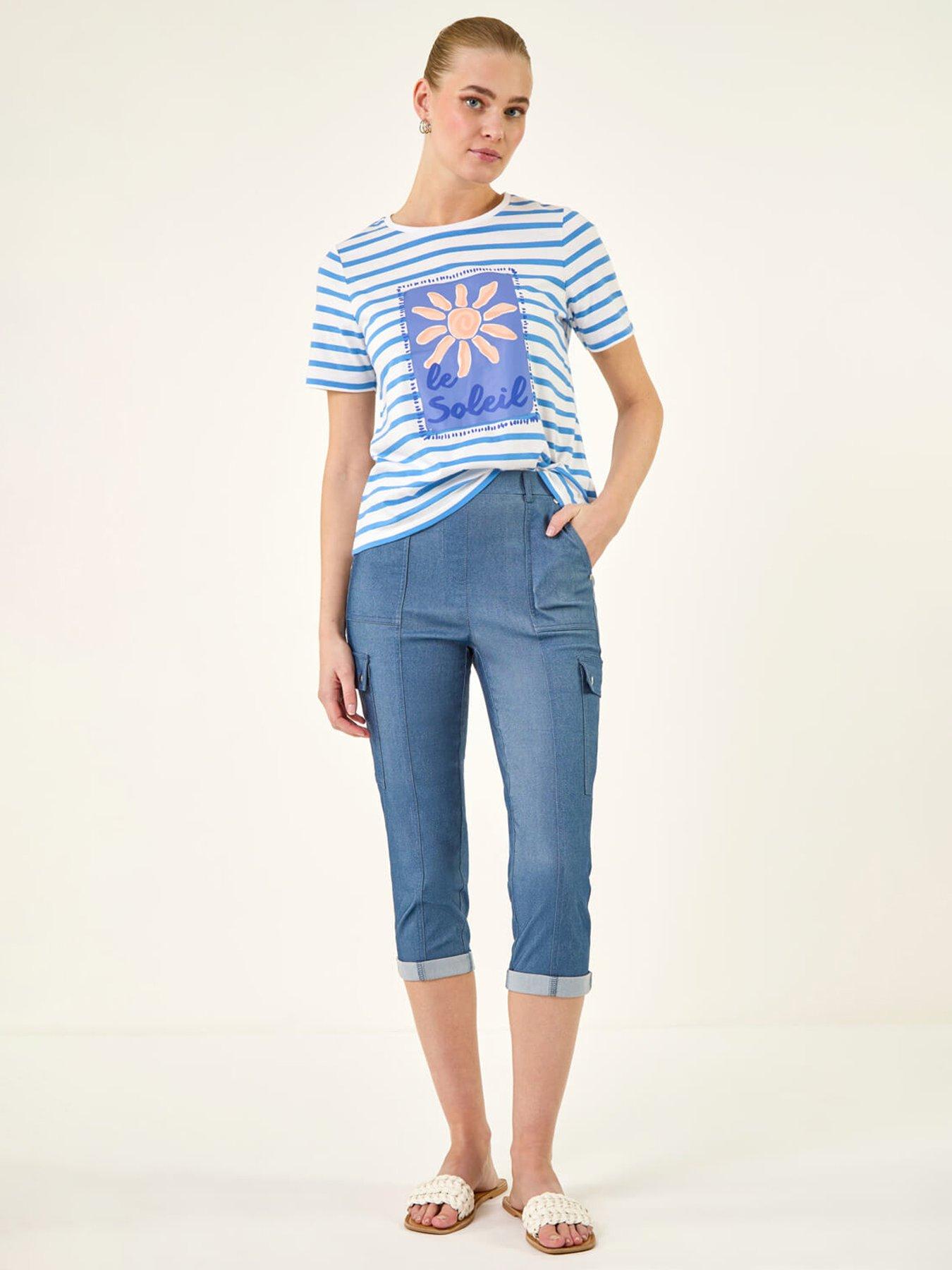 Image 3 of 5 of Roman Cropped Cargo Bengaline Trouser