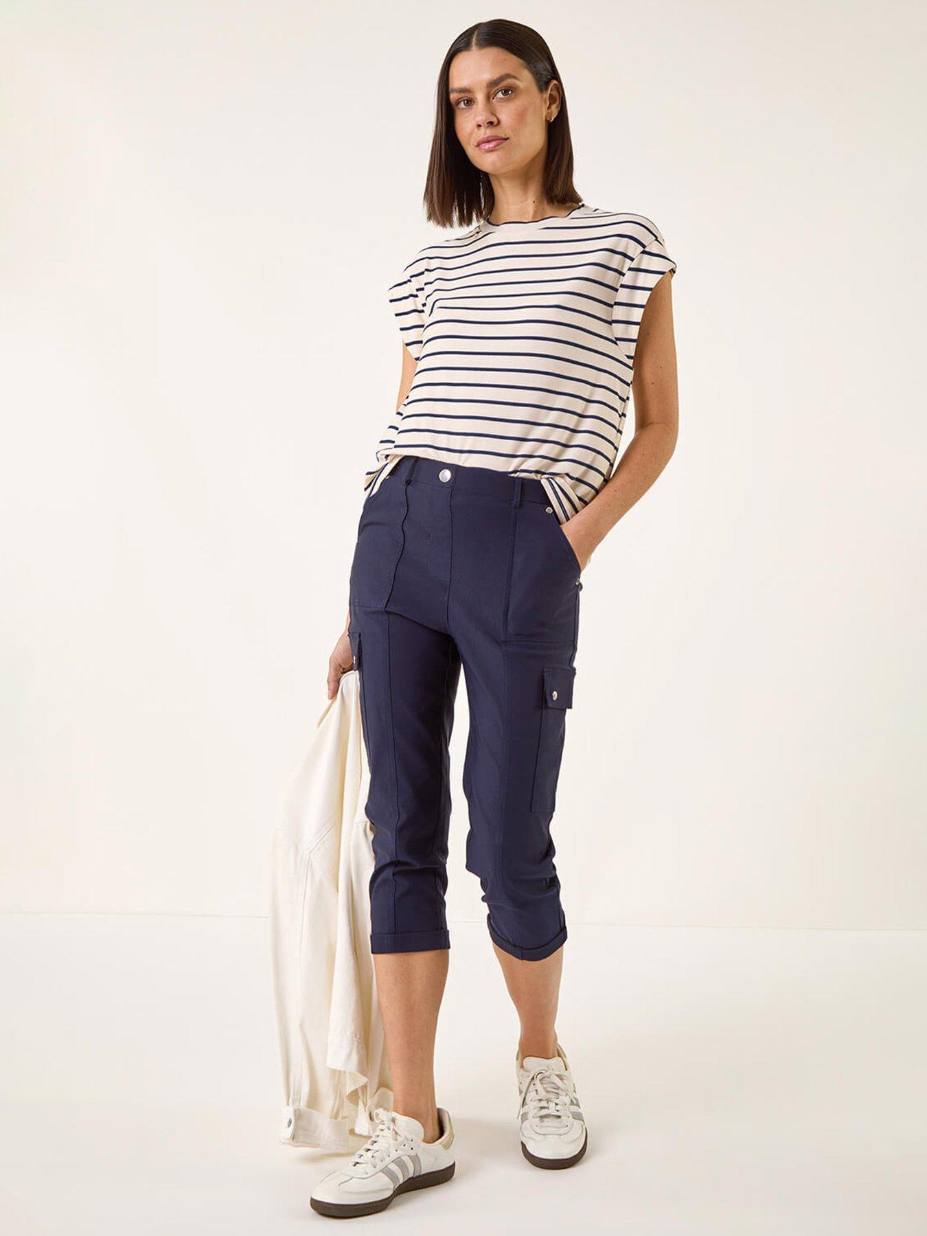 Image 3 of 5 of Roman Cropped Cargo Bengaline Trouser