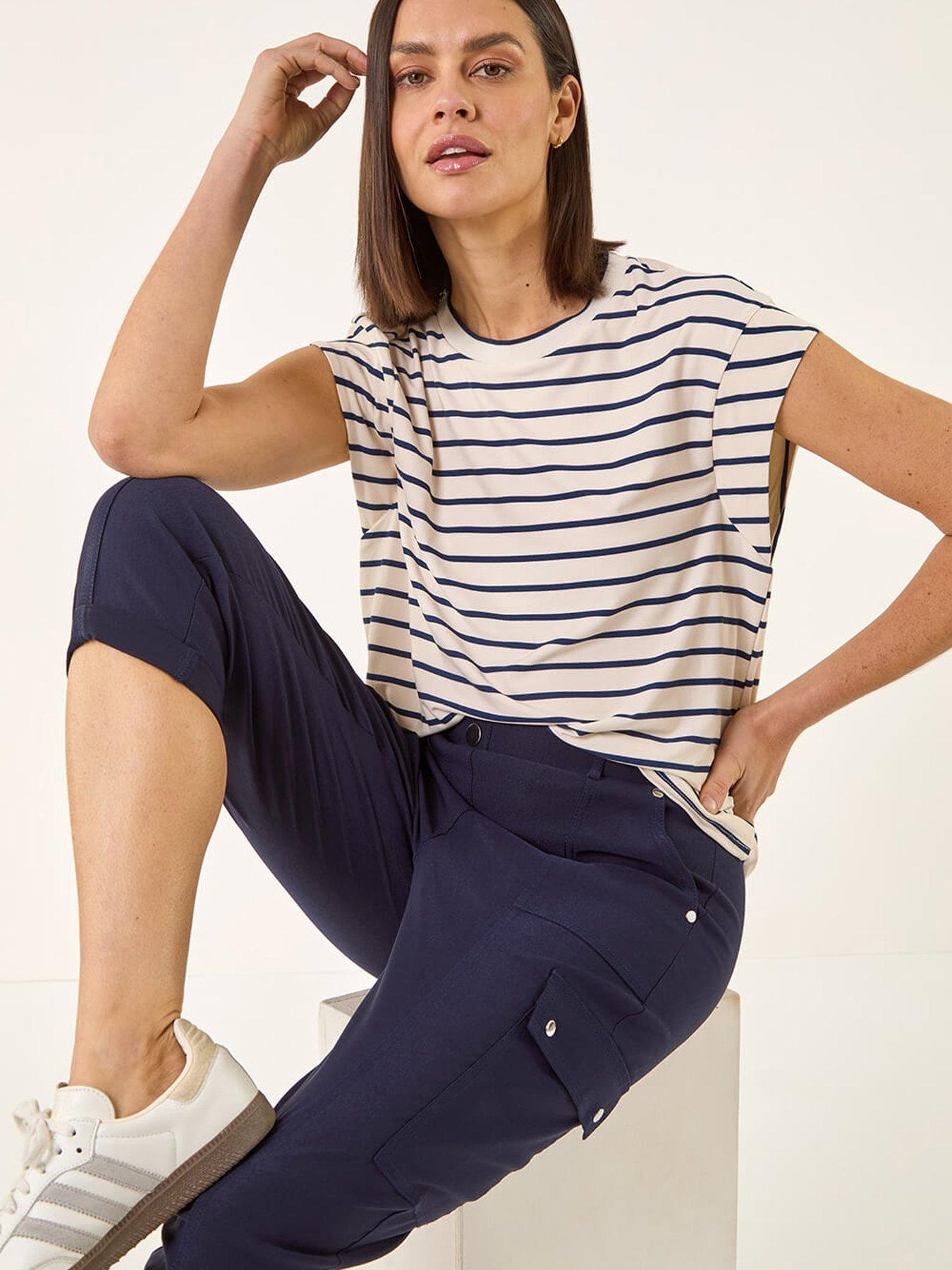 Image 4 of 5 of Roman Cropped Cargo Bengaline Trouser