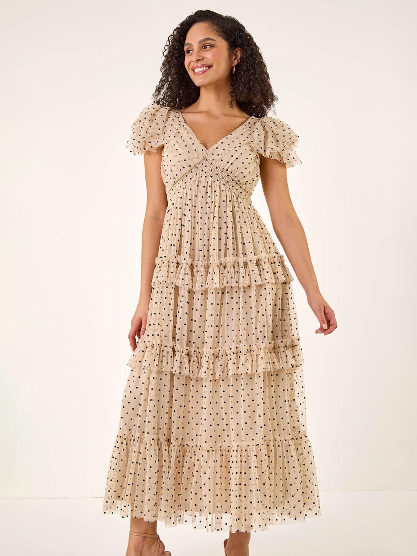  image of roman-mesh-frill-maxi-dress