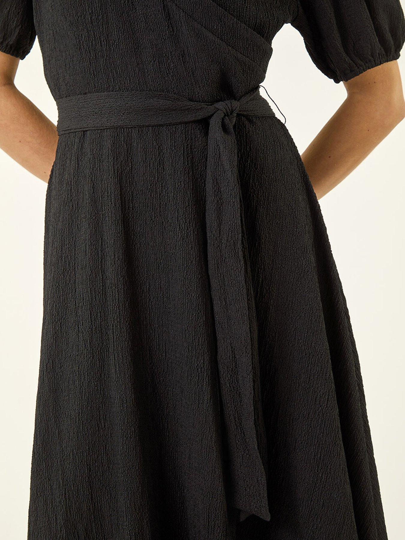 Image 5 of 5 of Roman Wrap Bodice Belted Midi Dress