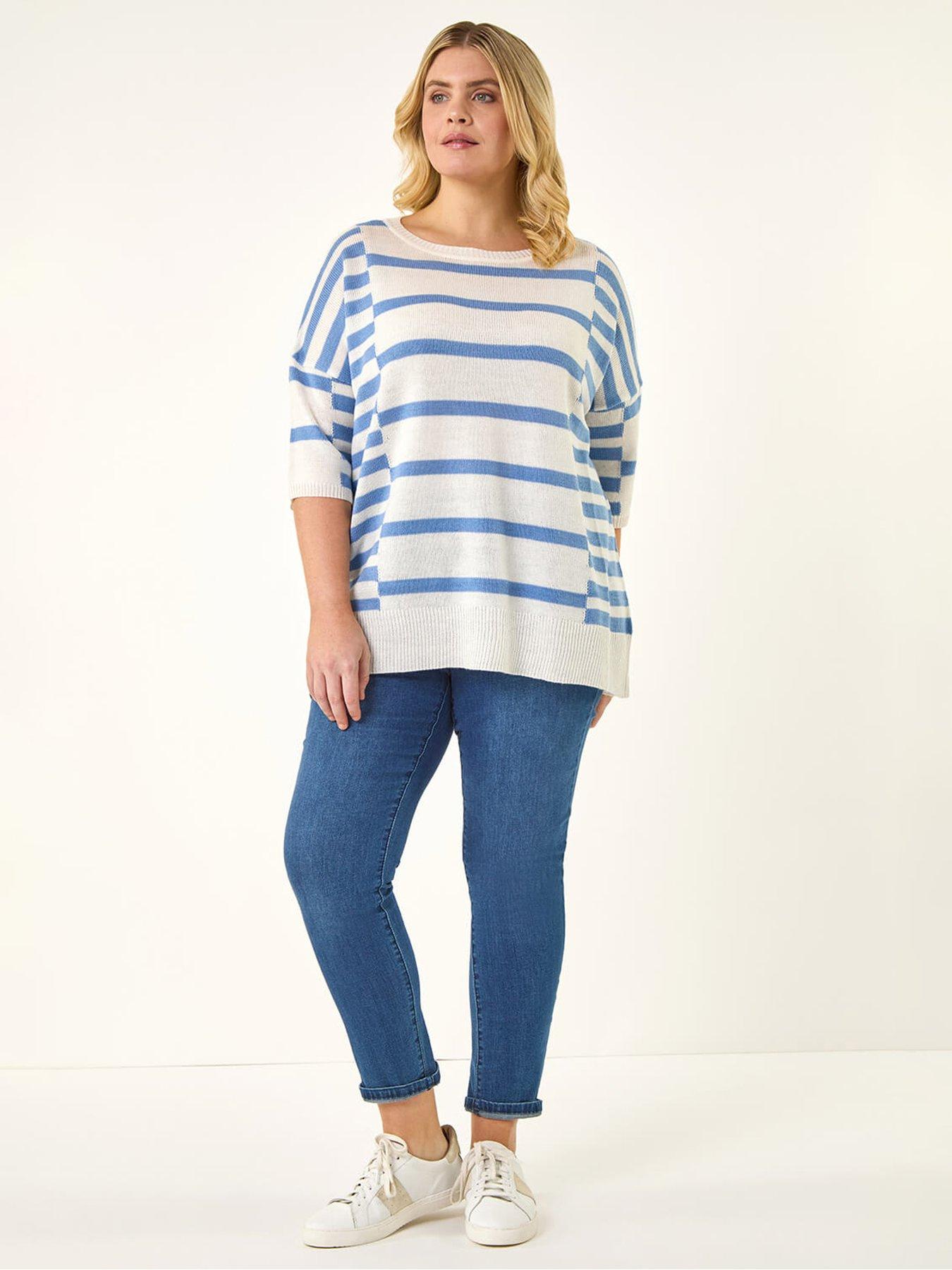Image 3 of 5 of Roman Curve Stripe Knit Jumper