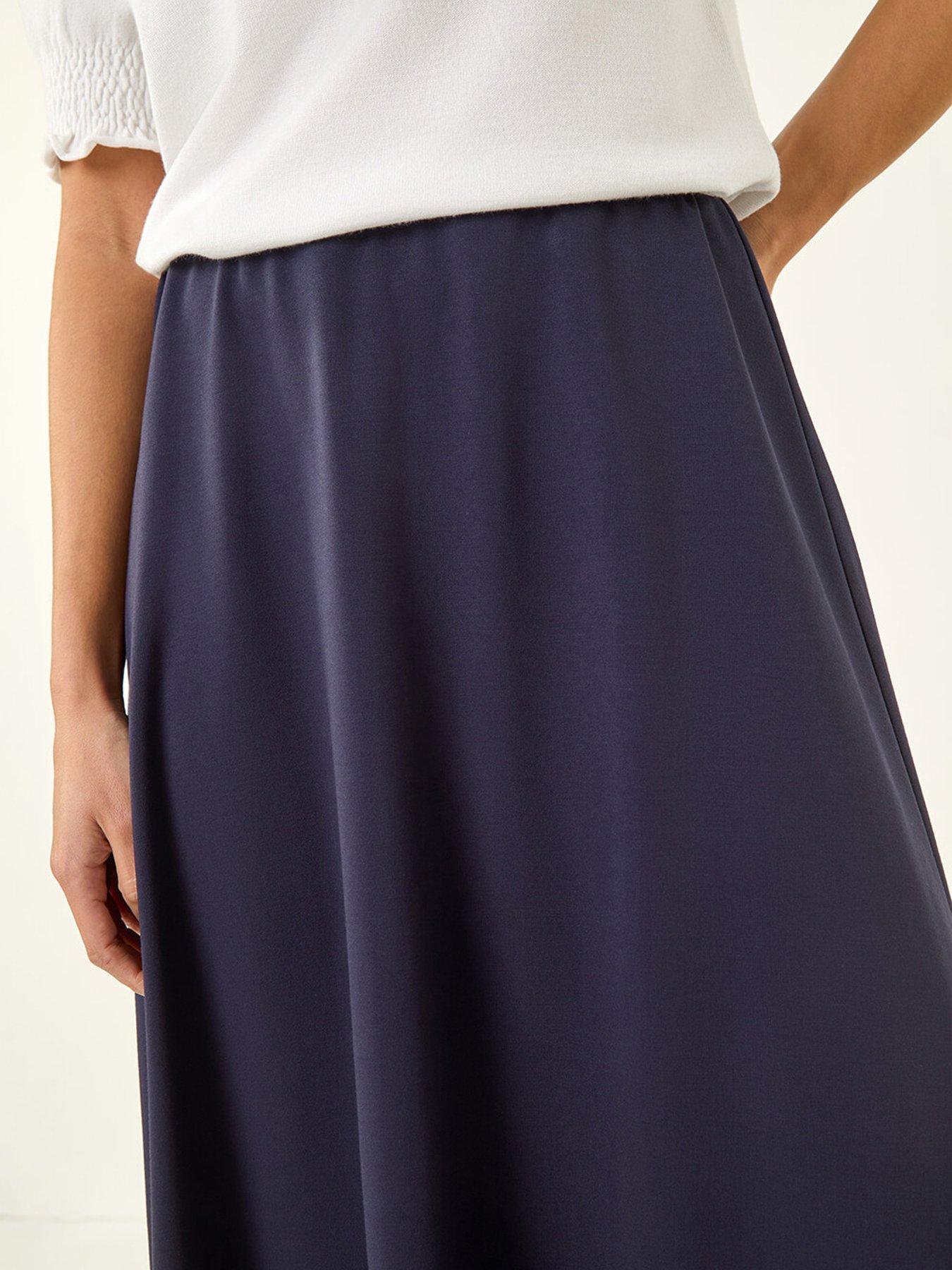  image of roman-petite-ponte-stretch-midi-skirt