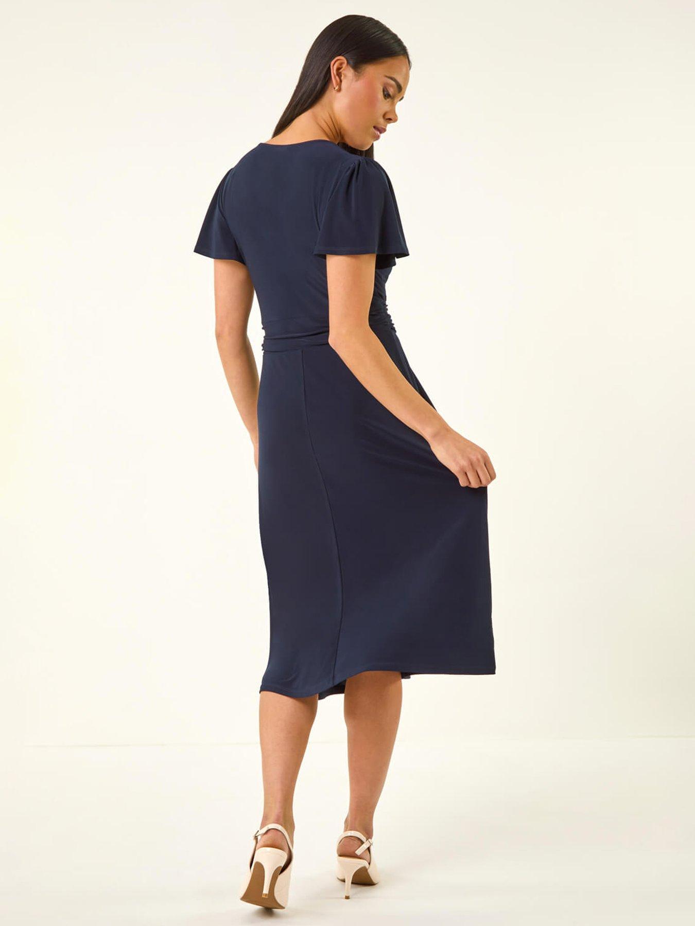Image 2 of 5 of Roman Petite Crossover Stretch Dress