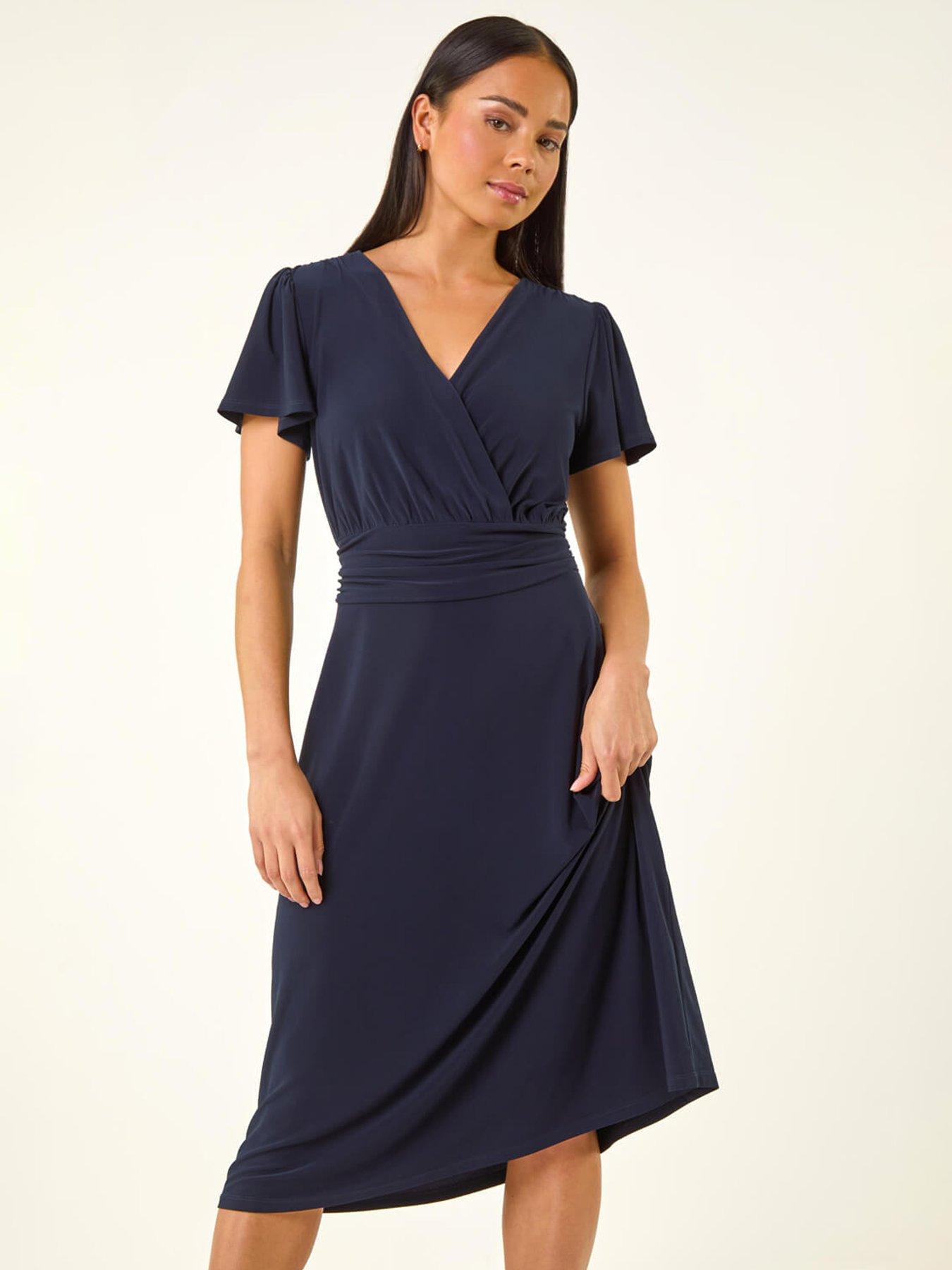 Image 3 of 5 of Roman Petite Crossover Stretch Dress