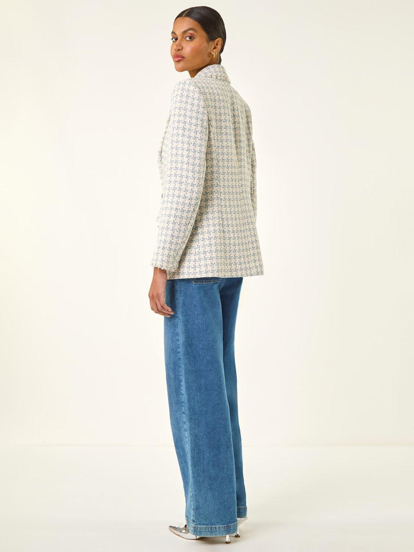 Image 2 of 5 of Roman Boucle Frayed Edge Jacket
