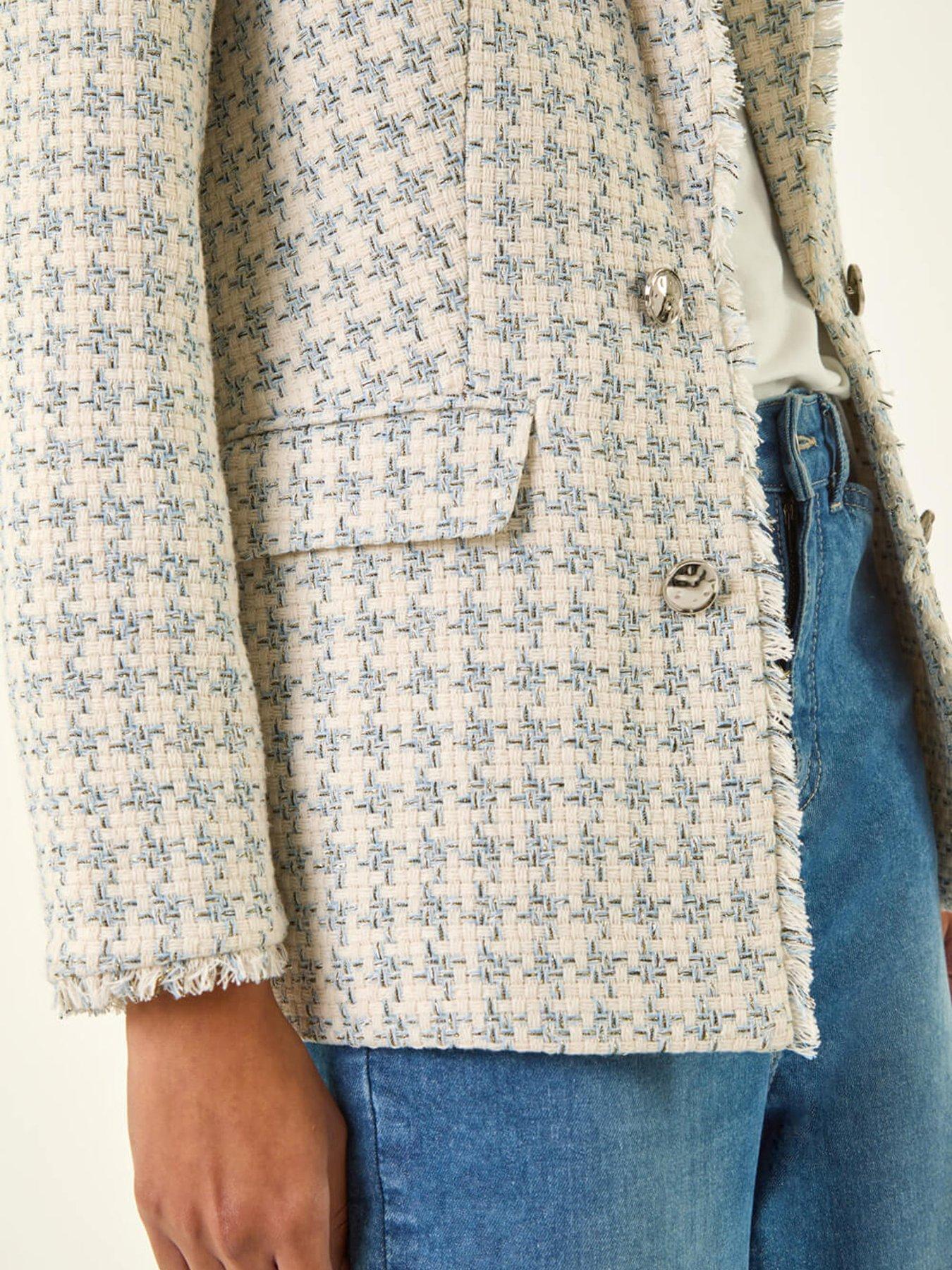 Image 5 of 5 of Roman Boucle Frayed Edge Jacket