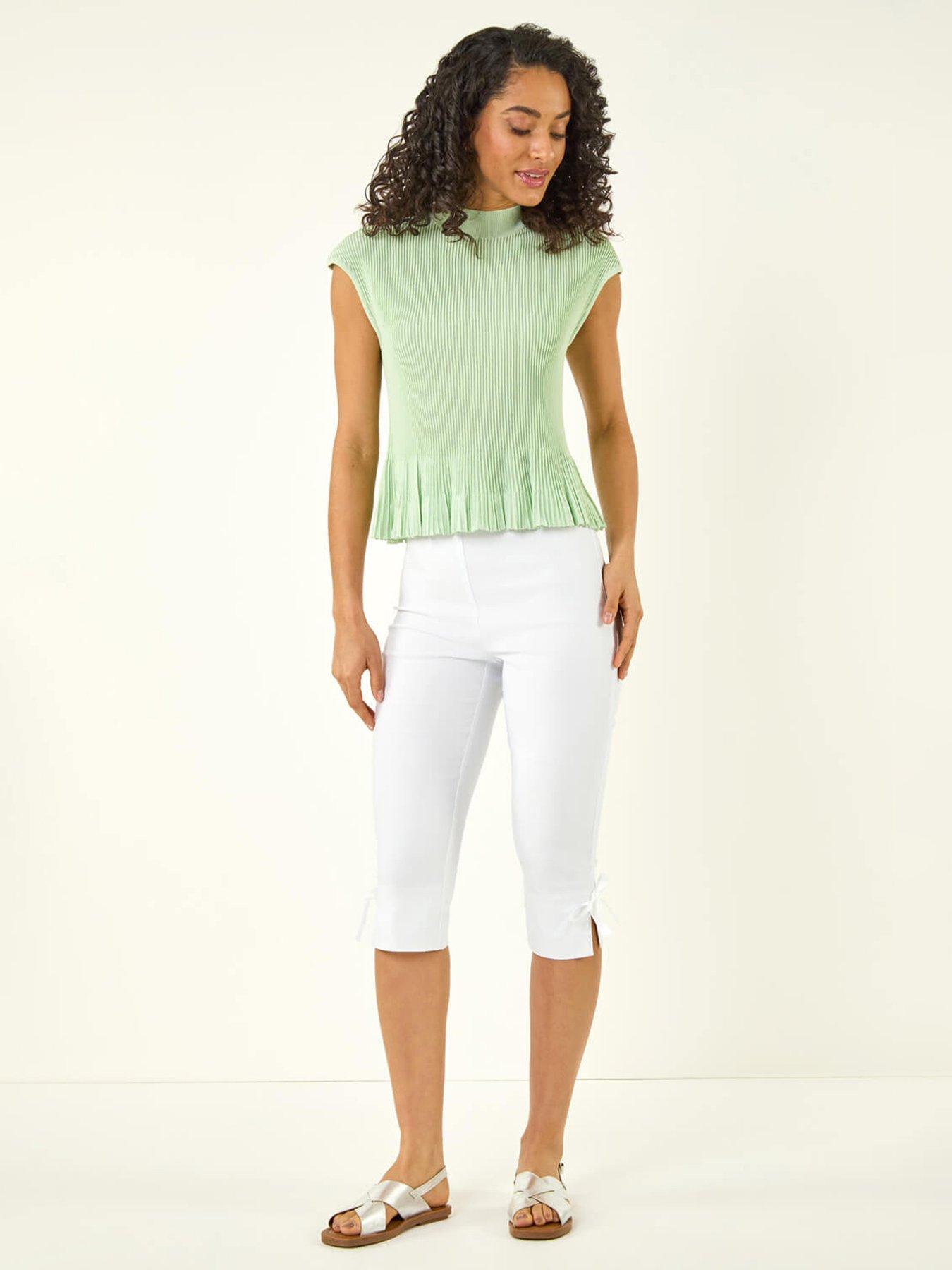 Image 3 of 5 of Roman Dusk Bow Bengaline Capri Trouser