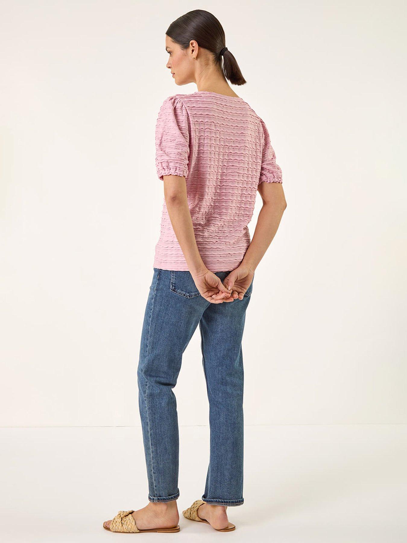 Image 2 of 5 of Roman Textured Jersey Stretch Top