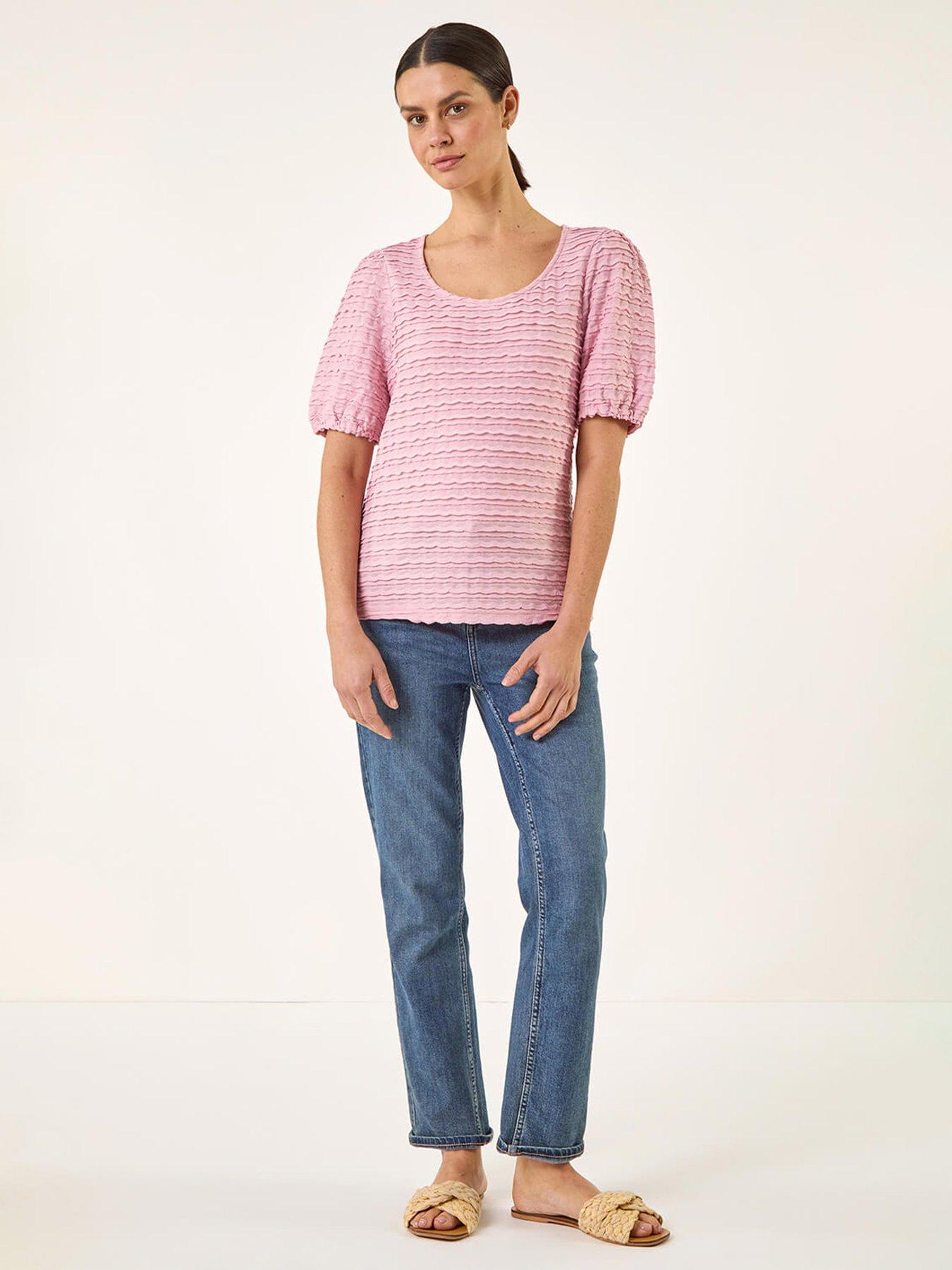 Image 3 of 5 of Roman Textured Jersey Stretch Top