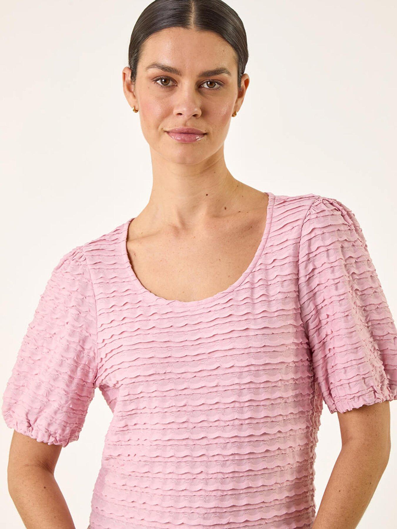 Image 4 of 5 of Roman Textured Jersey Stretch Top
