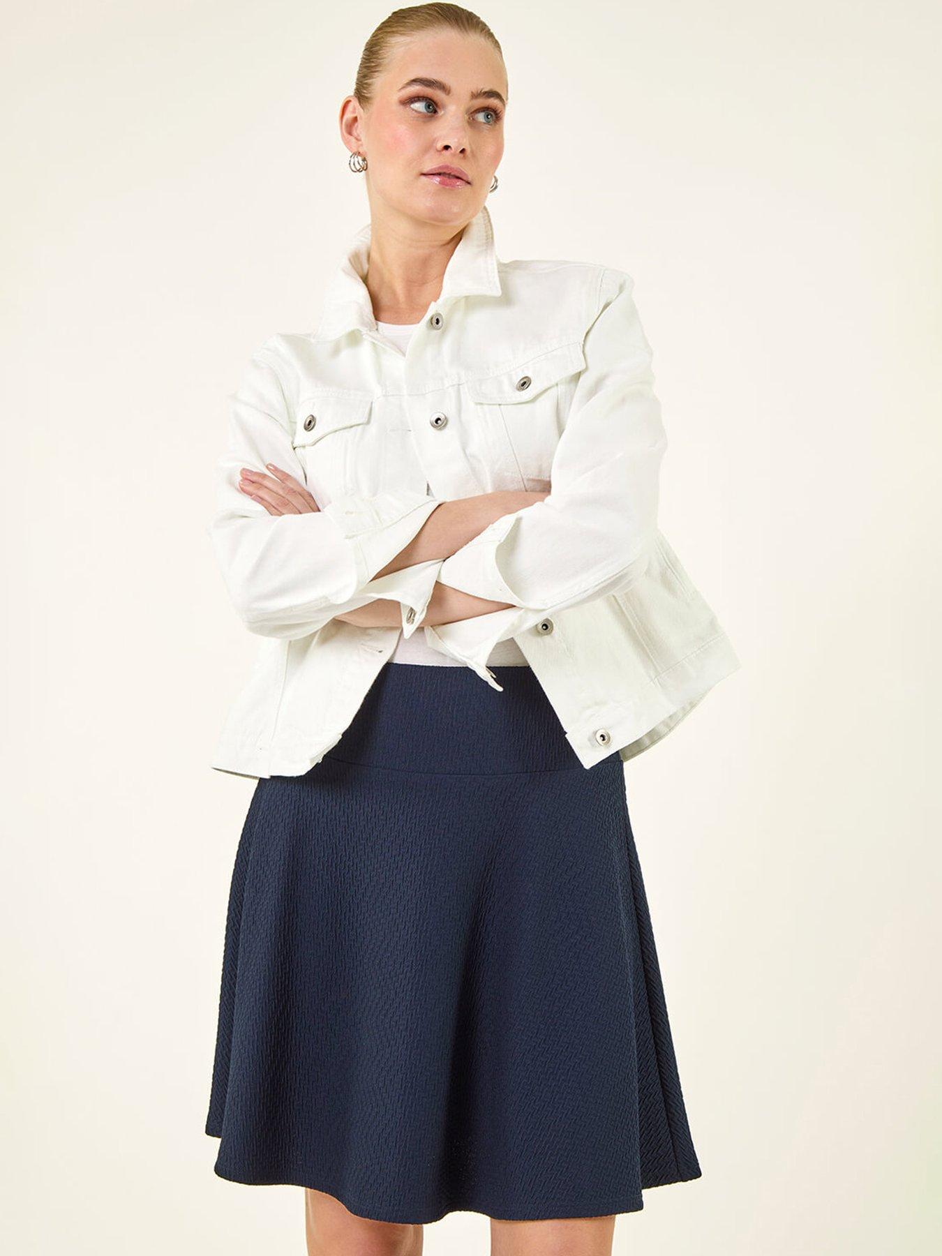 Image 3 of 5 of Roman Textured Skater Skirt