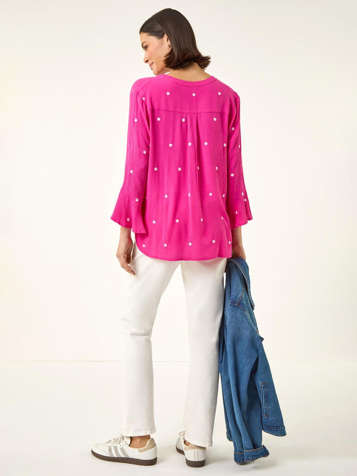  image of roman-embroidered-dot-top