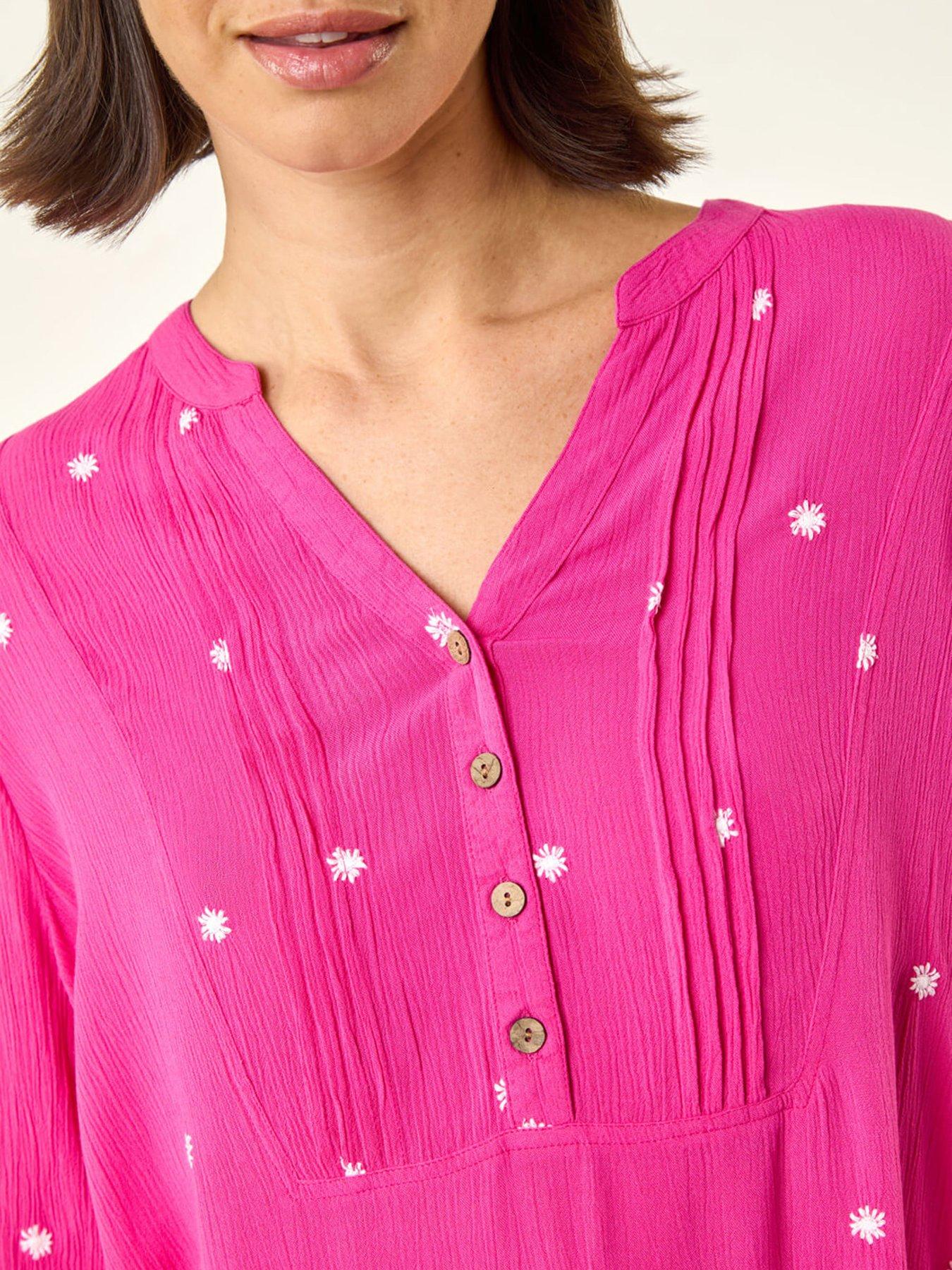  image of roman-embroidered-dot-top