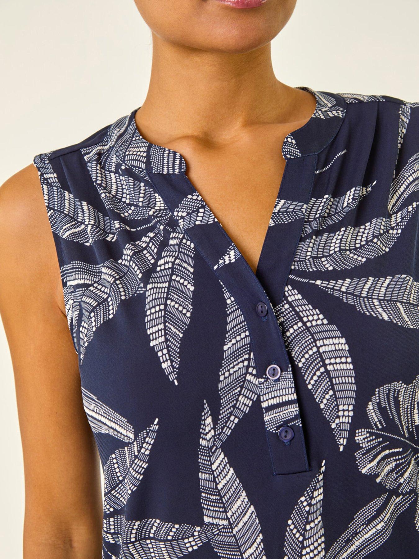 Image 5 of 5 of Roman Floral Puff Print Stretch Vest