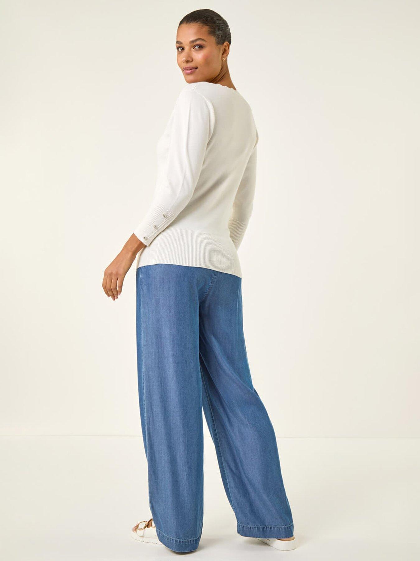Image 2 of 5 of Roman Scalloped Neck Knit Jumper