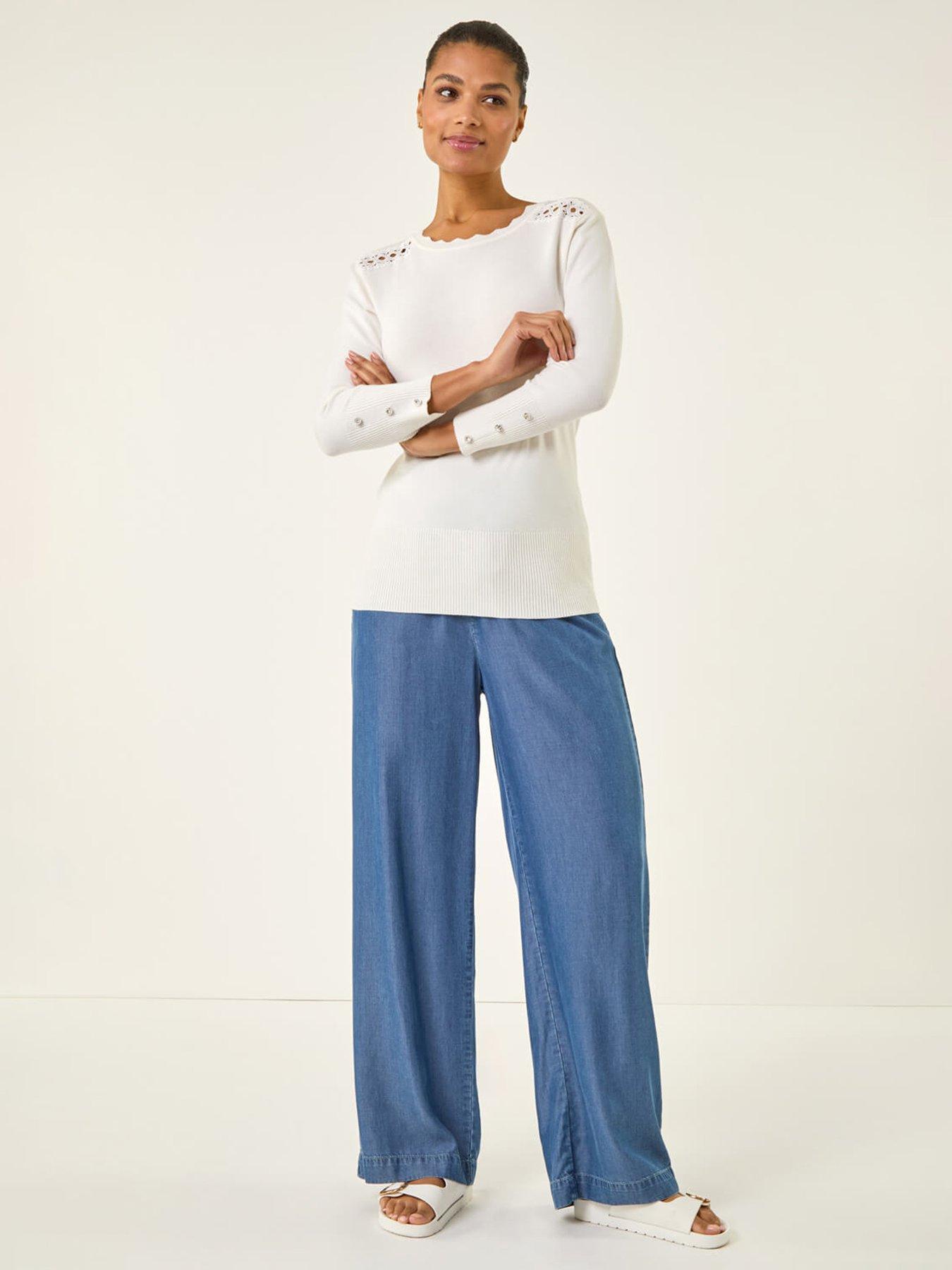 Image 3 of 5 of Roman Scalloped Neck Knit Jumper