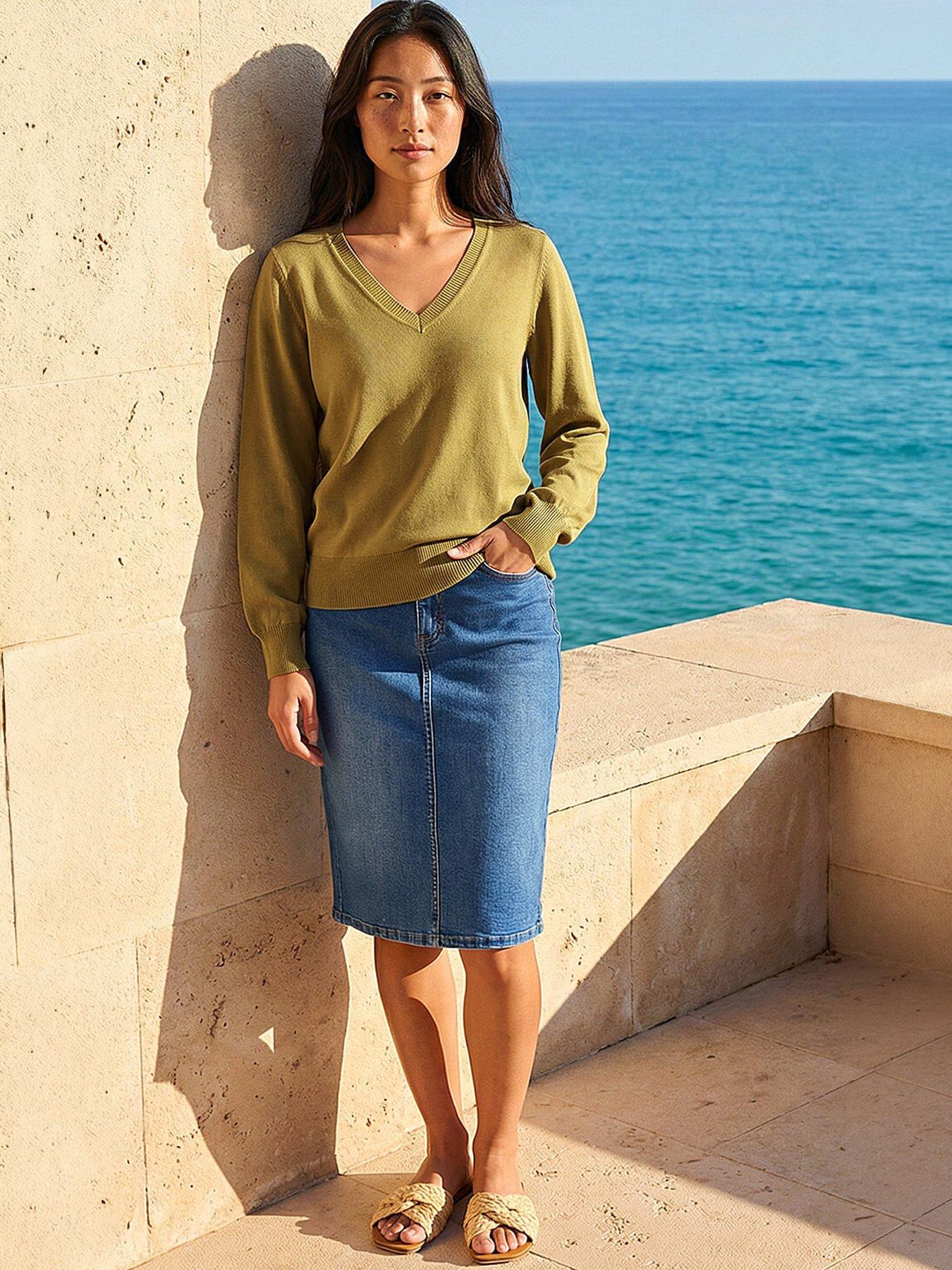 Roman Petite V-neck Knit Jumper