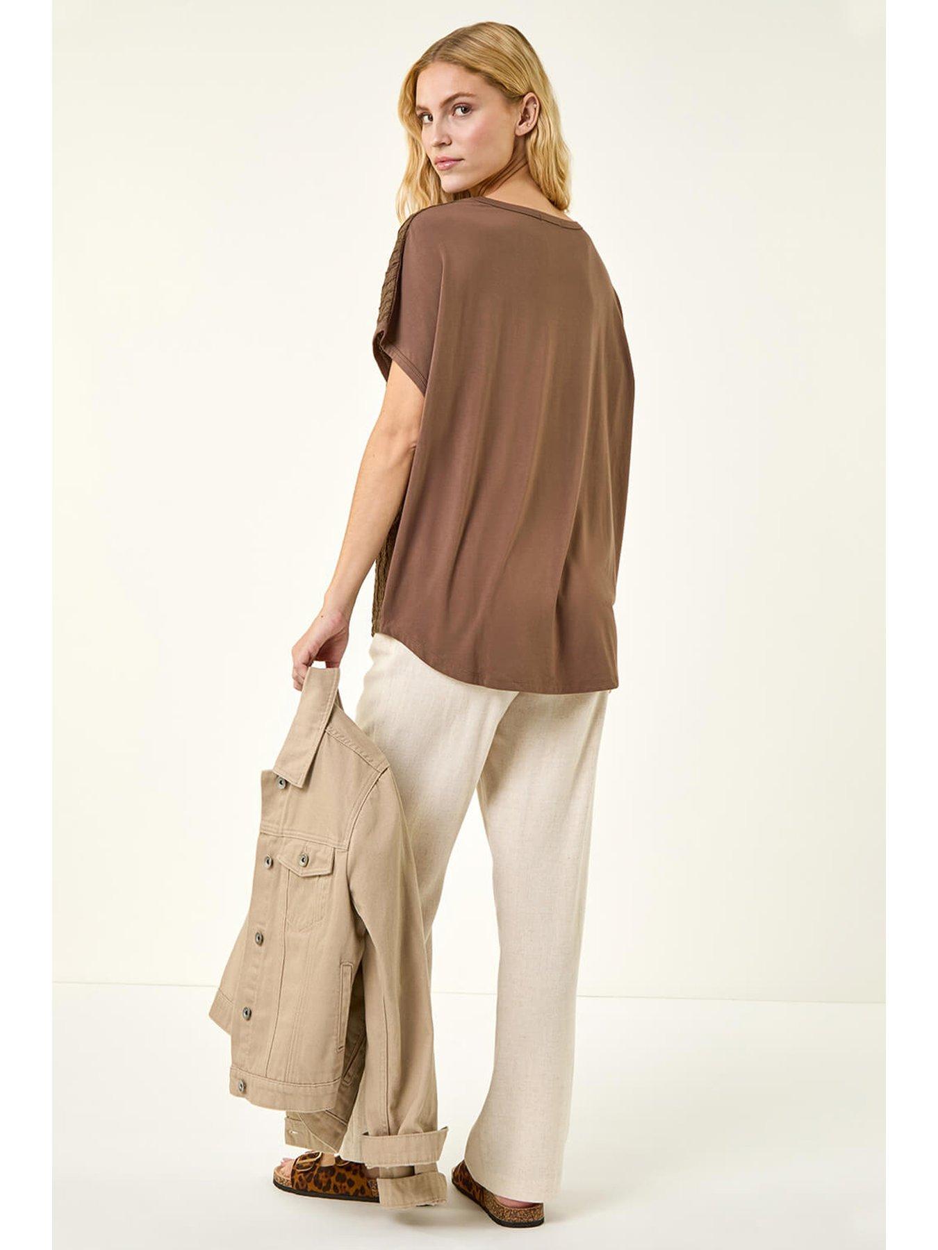stillFront image of roman-textured-stretch-tunic-top