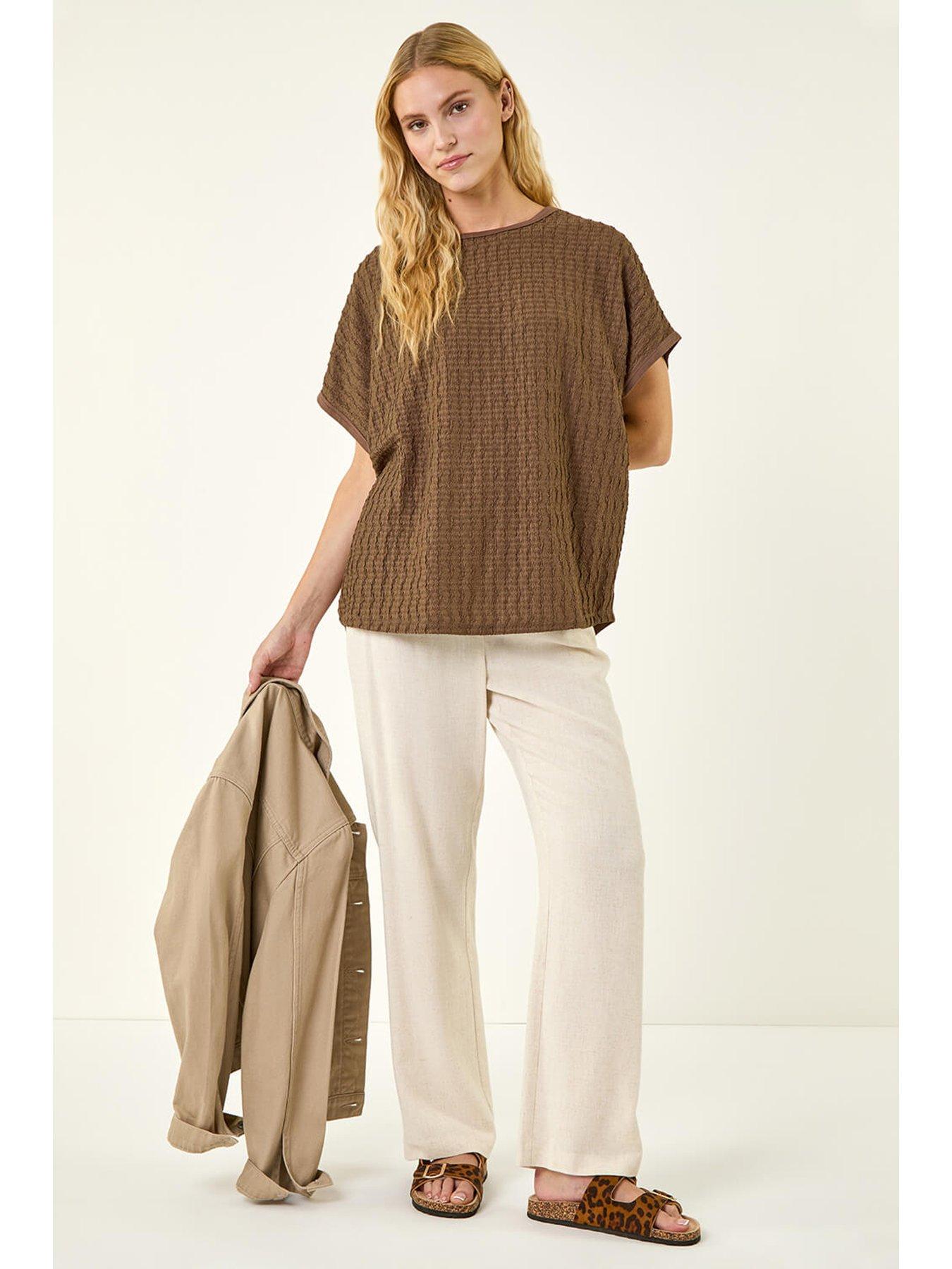  image of roman-textured-stretch-tunic-top