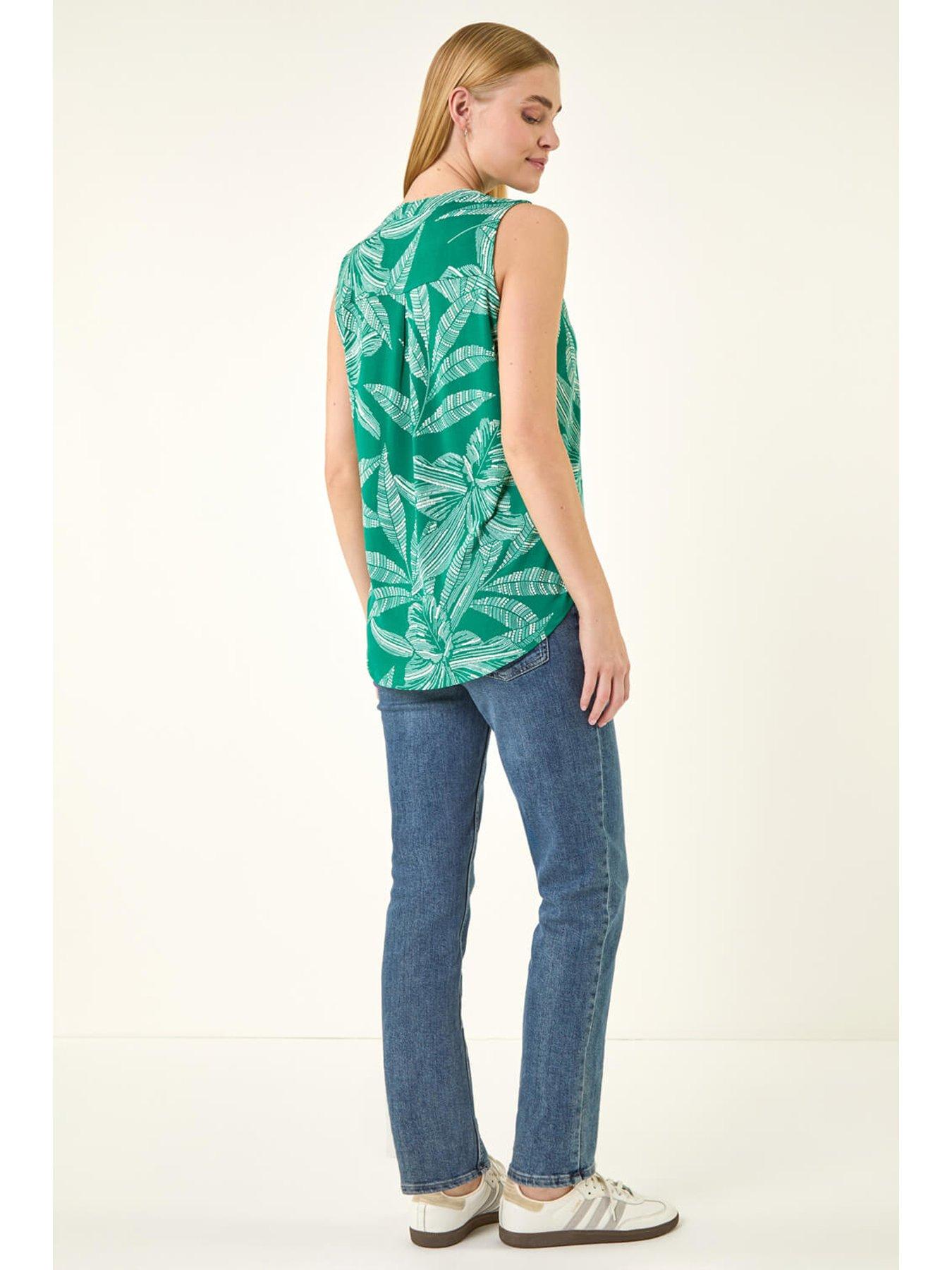 Image 2 of 5 of Roman Floral Puff Print Stretch Vest