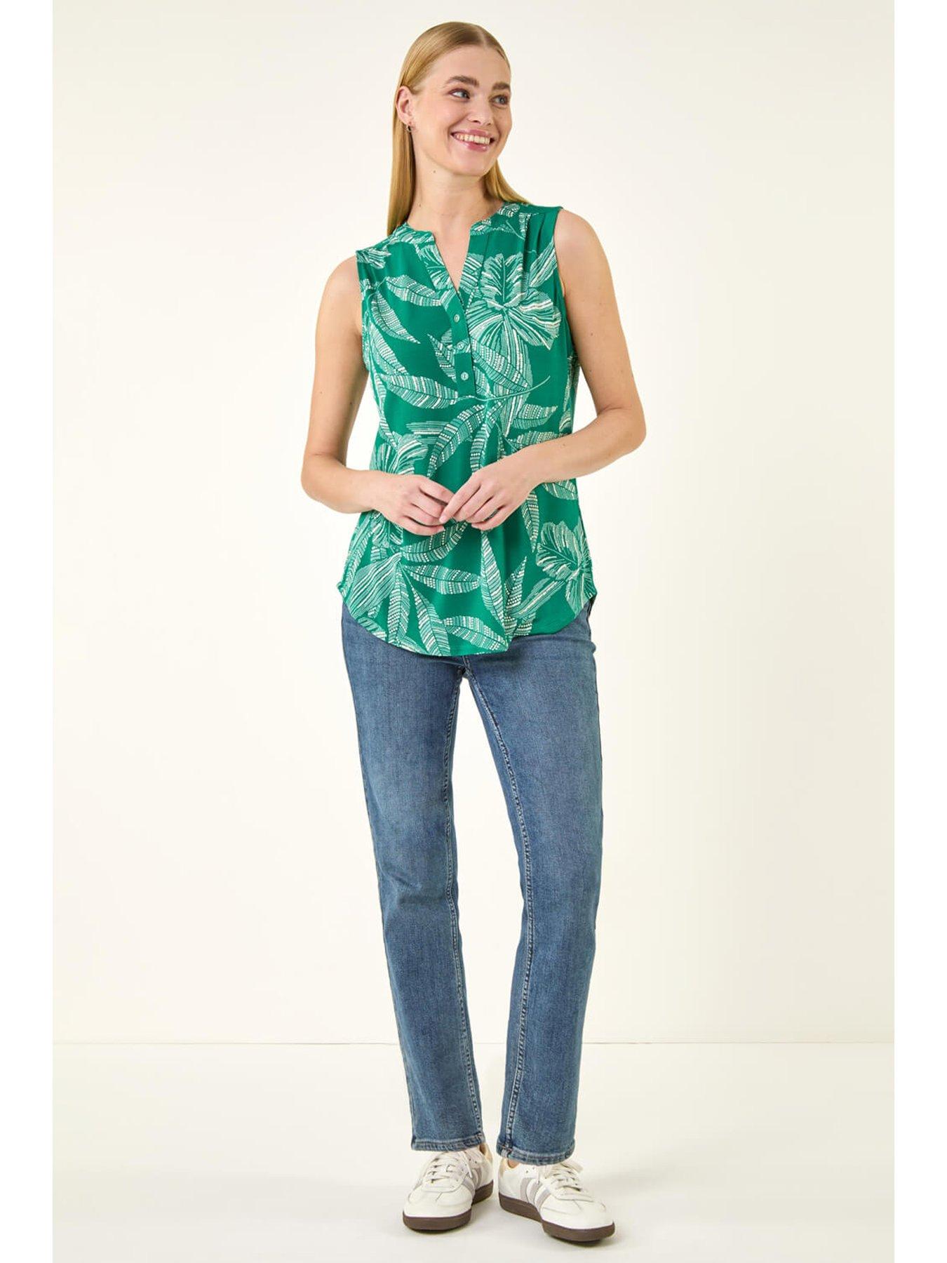 Image 3 of 5 of Roman Floral Puff Print Stretch Vest
