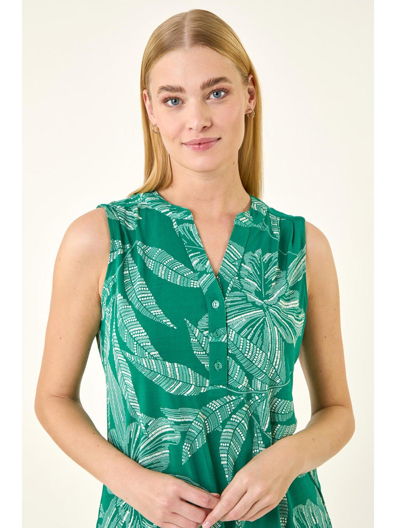 Image 4 of 5 of Roman Floral Puff Print Stretch Vest