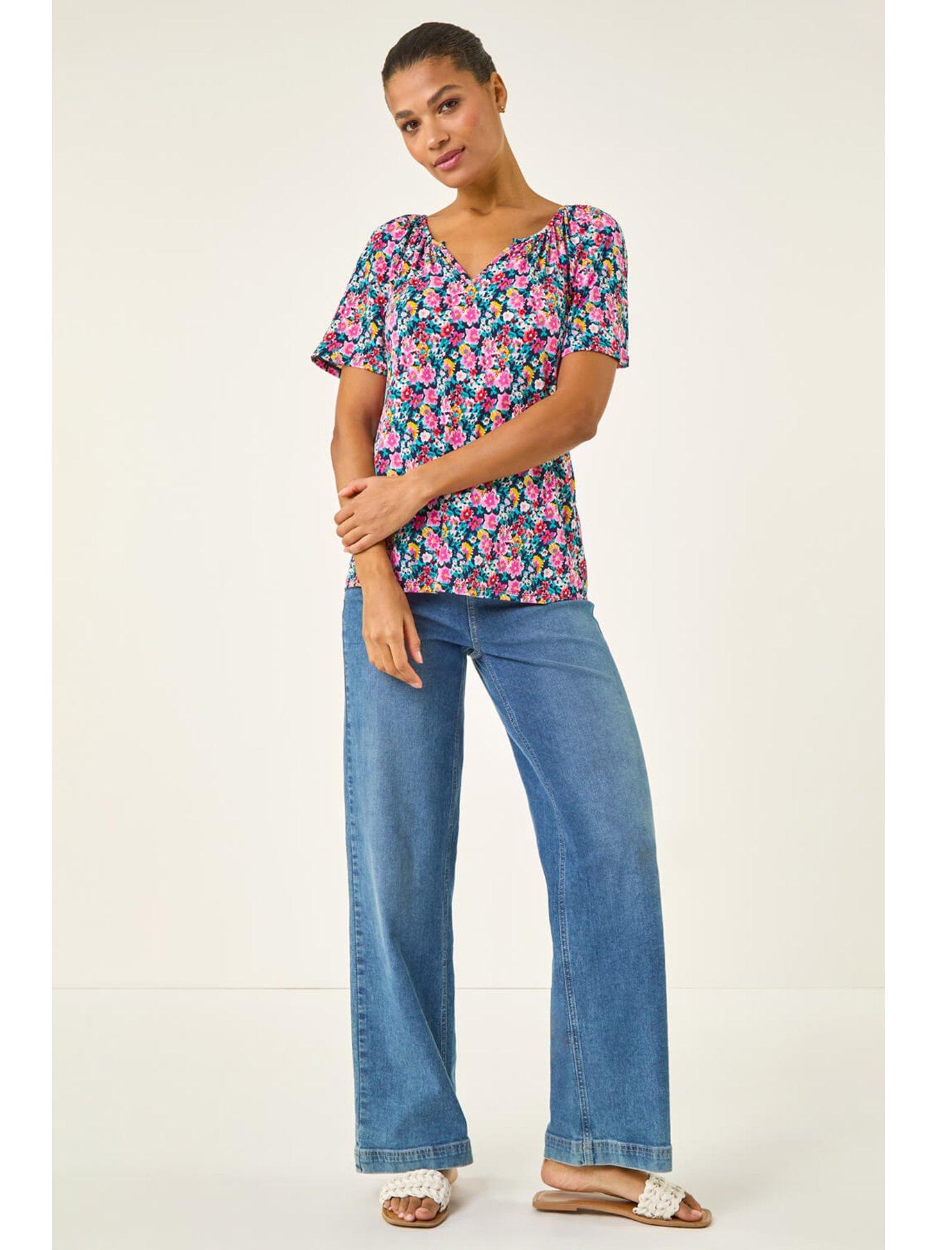  image of roman-gather-v-neck-puff-top